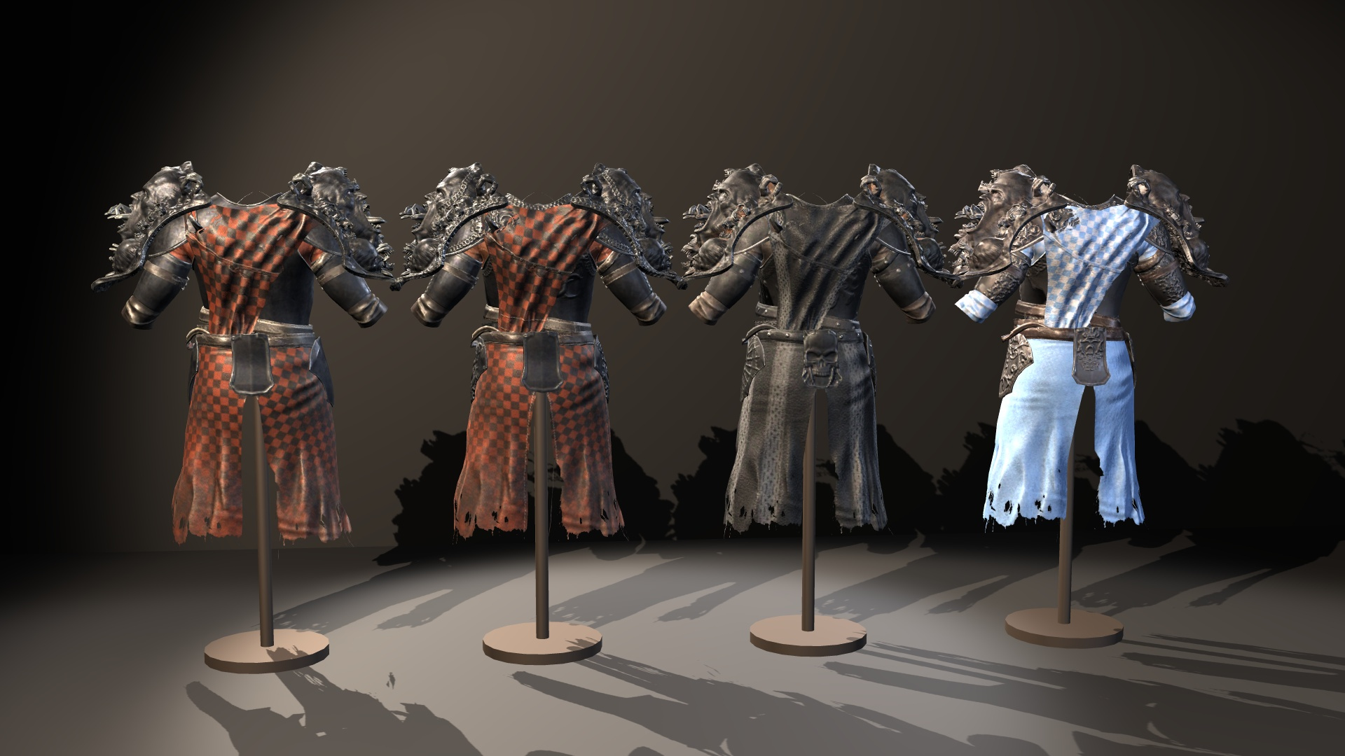 Fantasy Knight and Dark Armor Pack 3D Model