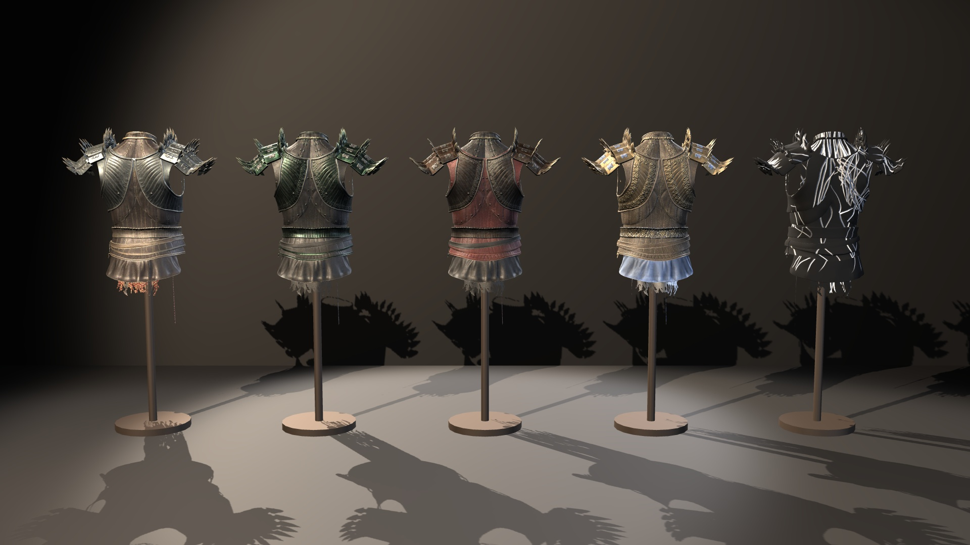 Fantasy Knight and Dark Armor Pack 3D Model
