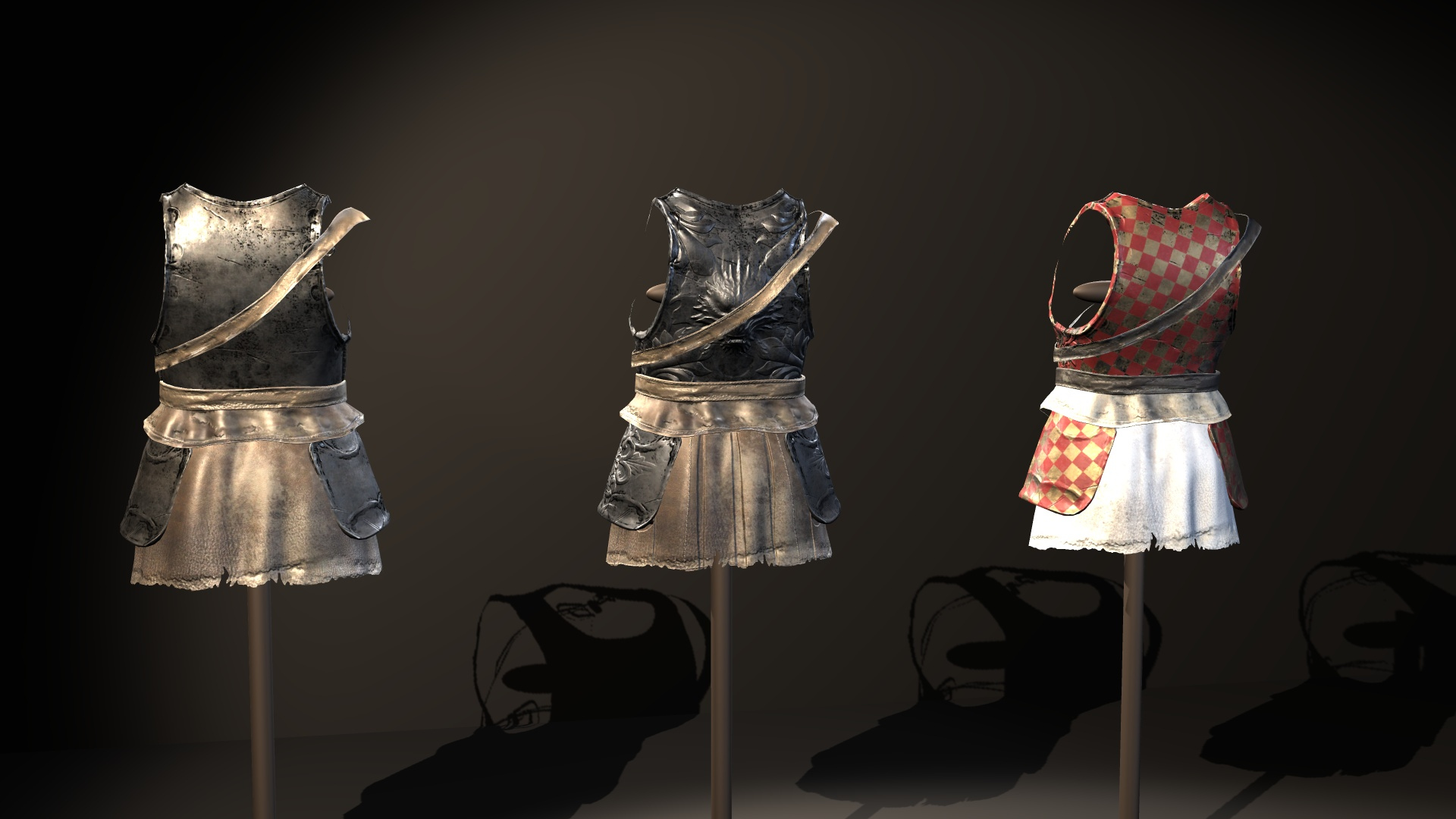 Fantasy Knight and Dark Armor Pack 3D Model