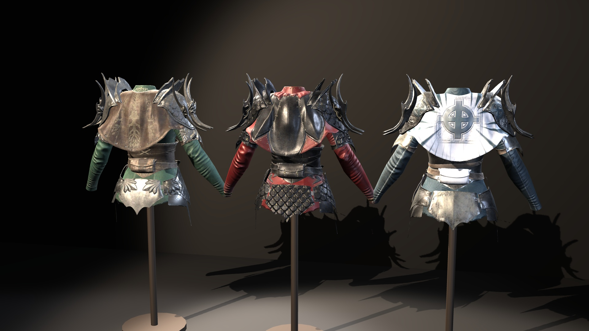 Fantasy Knight and Dark Armor Pack 3D Model