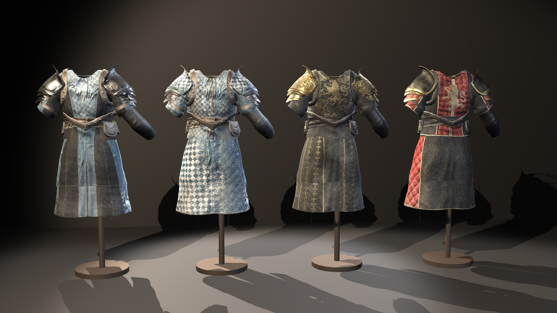 Fantasy Knight and Dark Armor Pack 3D Model