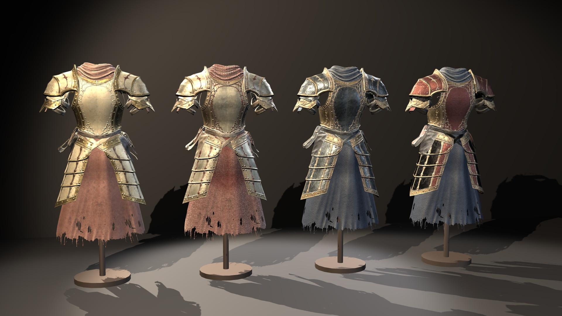 Fantasy Knight and Dark Armor Pack 3D Model
