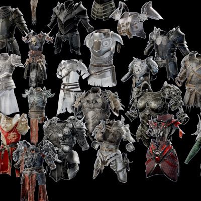 Fantasy Knight and Dark Armor Pack