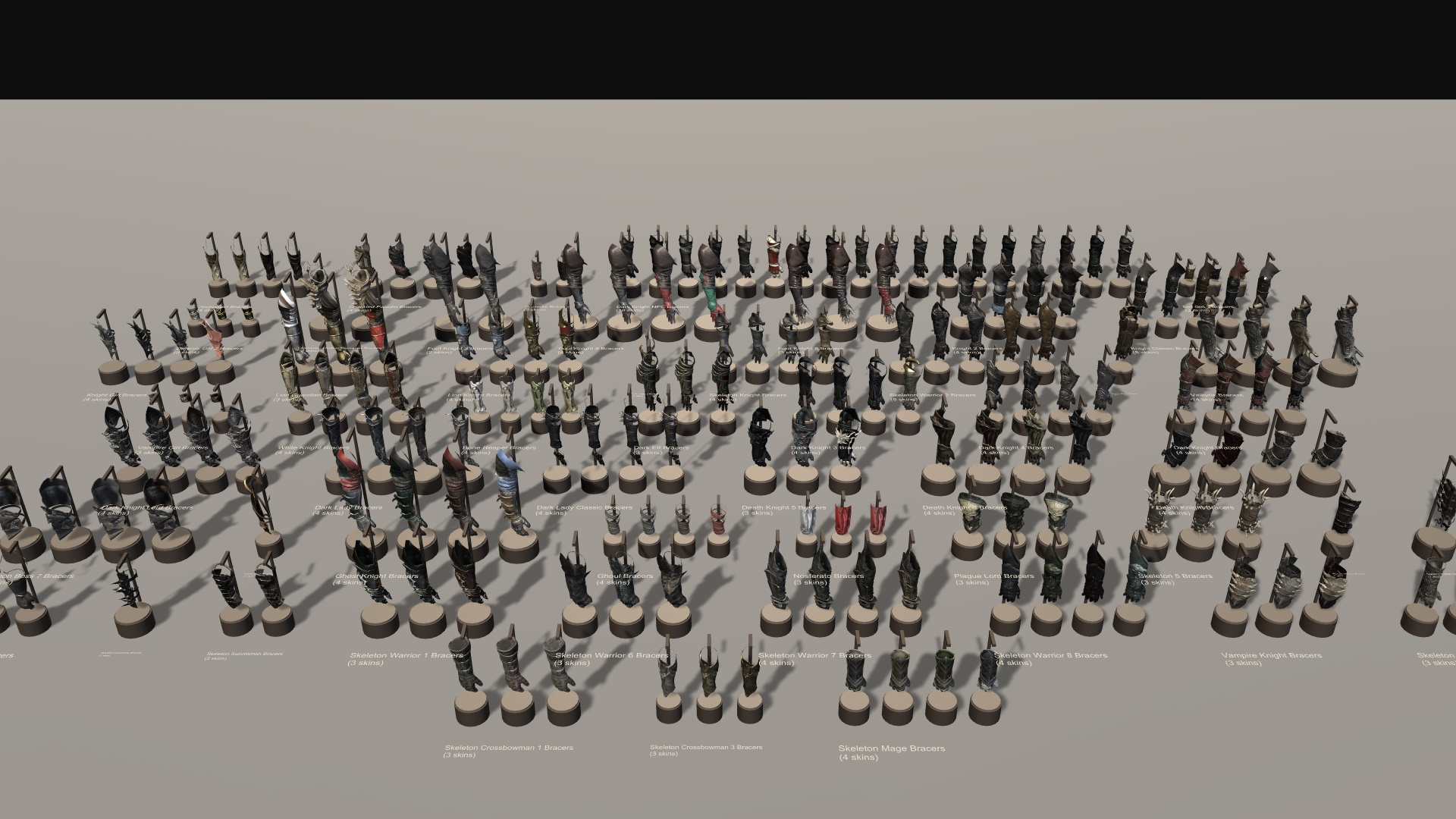 Fantasy Knight and Dark Bracers Pack 3D Model