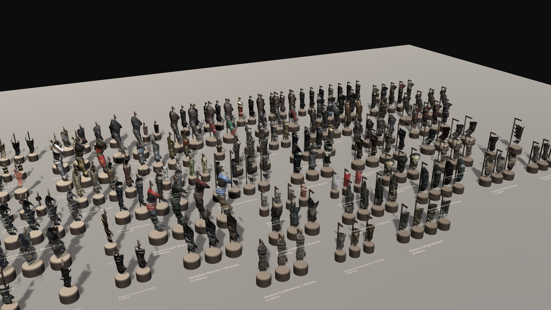 Fantasy Knight and Dark Bracers Pack 3D Model