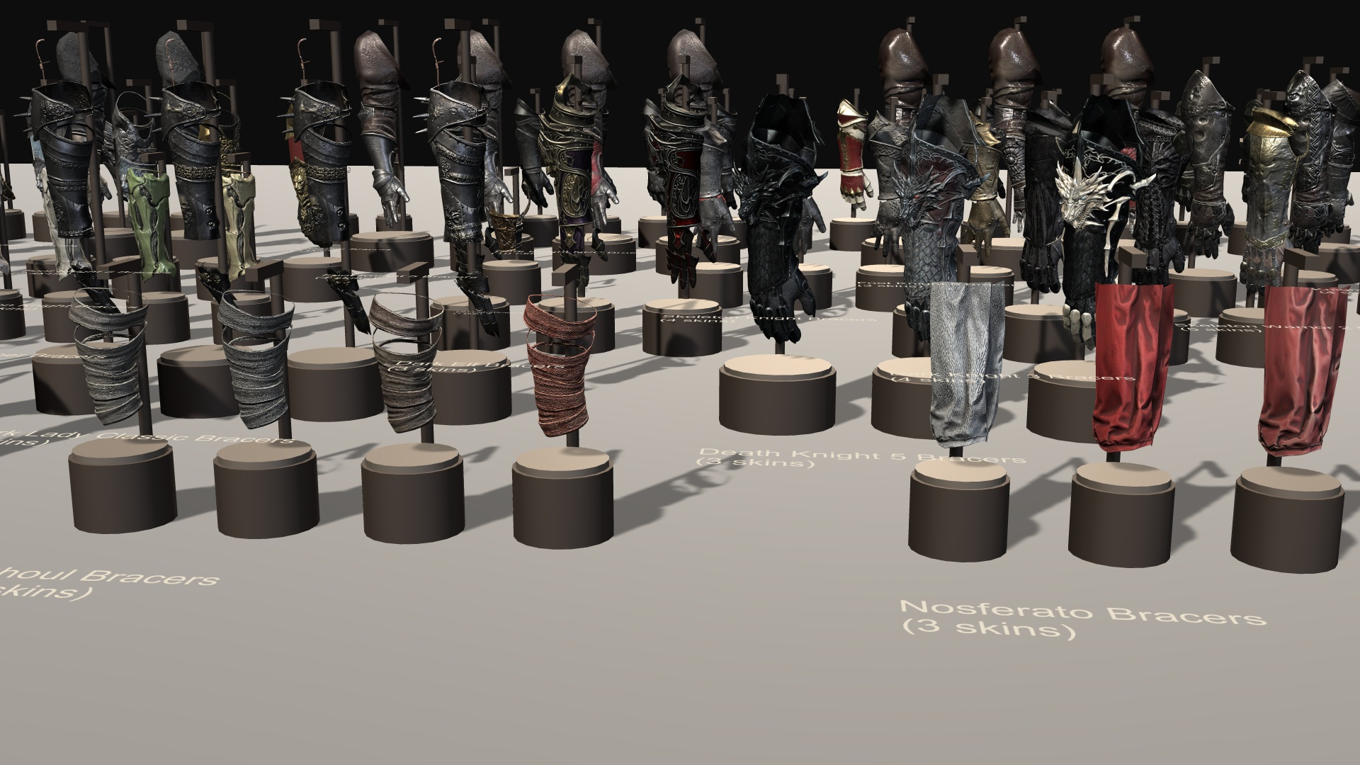 Fantasy Knight and Dark Bracers Pack 3D Model