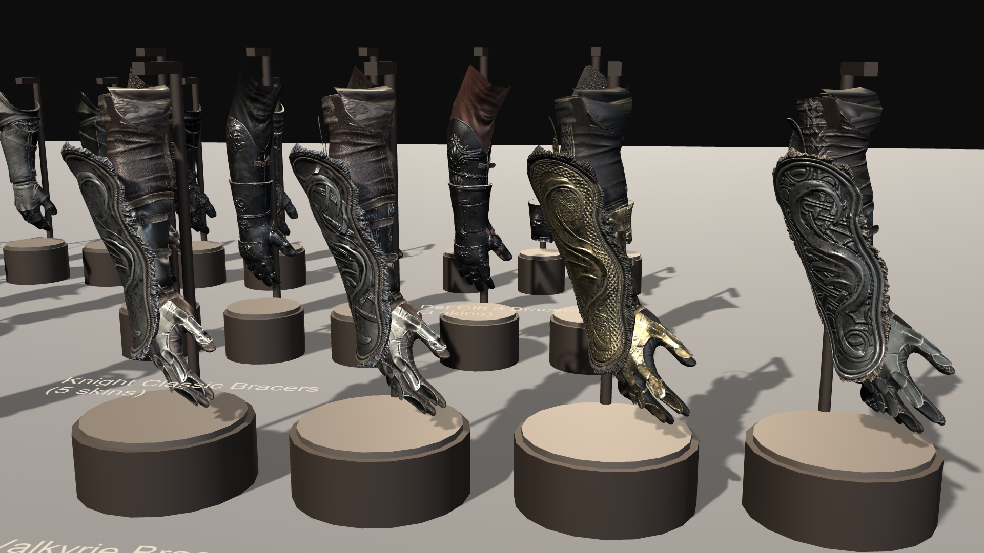 Fantasy Knight and Dark Bracers Pack 3D Model