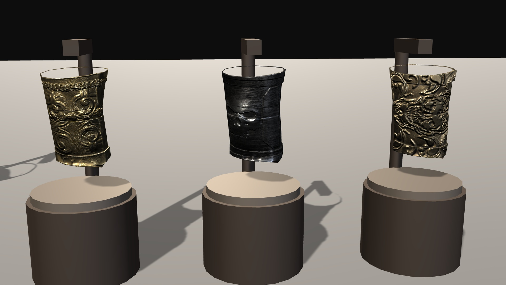 Fantasy Knight and Dark Bracers Pack 3D Model
