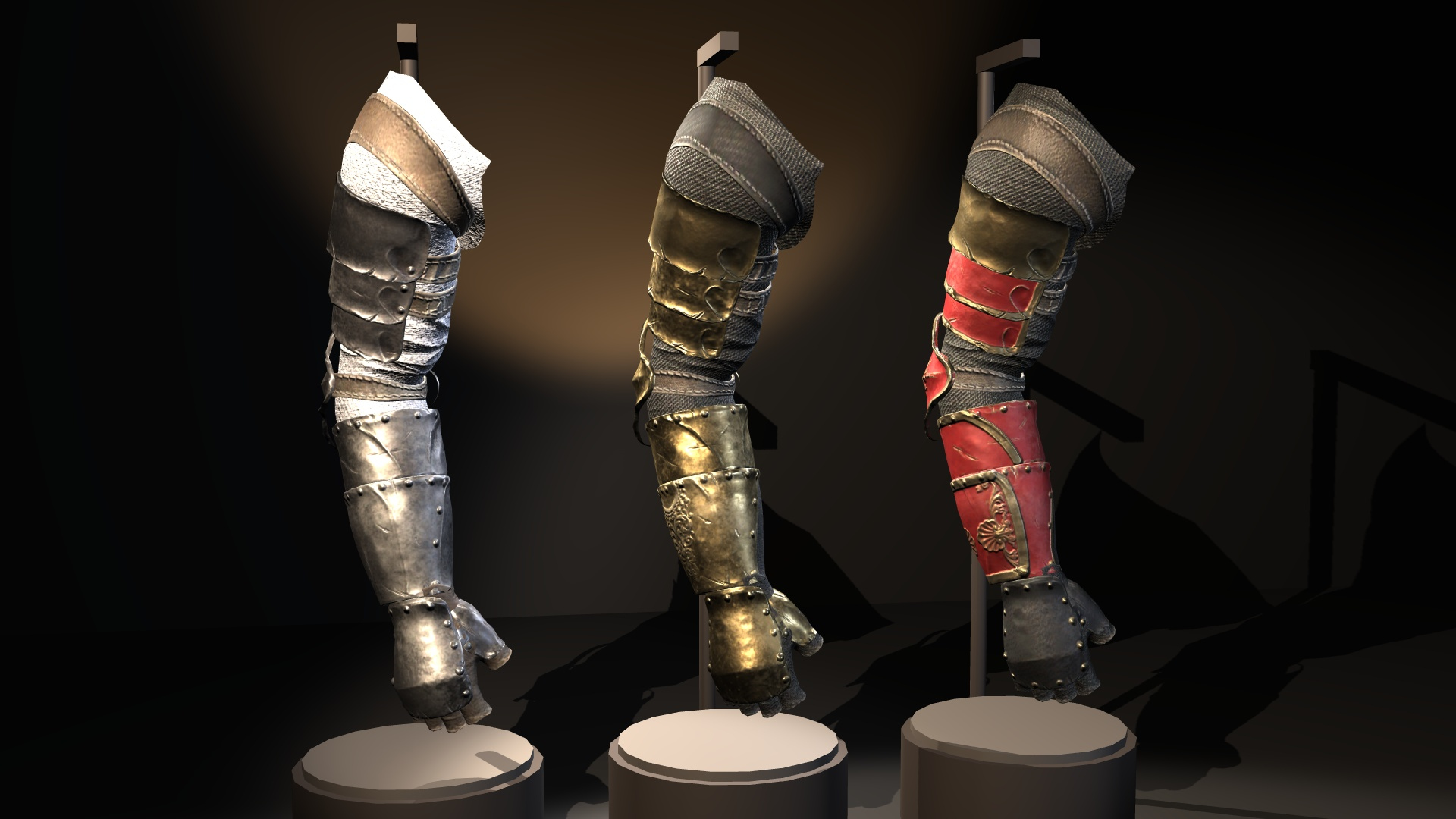 Fantasy Knight and Dark Bracers Pack 3D Model