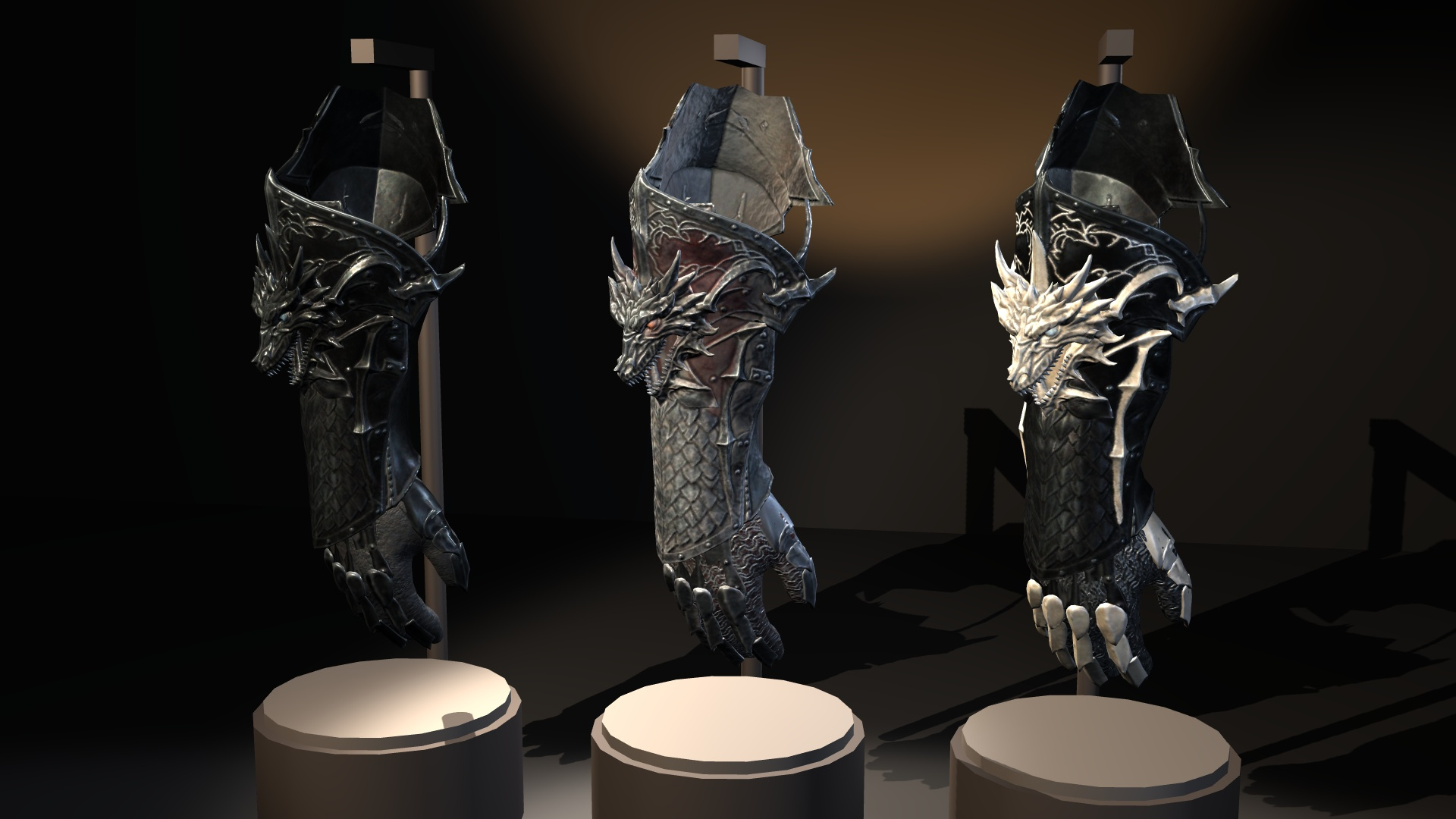 Fantasy Knight and Dark Bracers Pack 3D Model