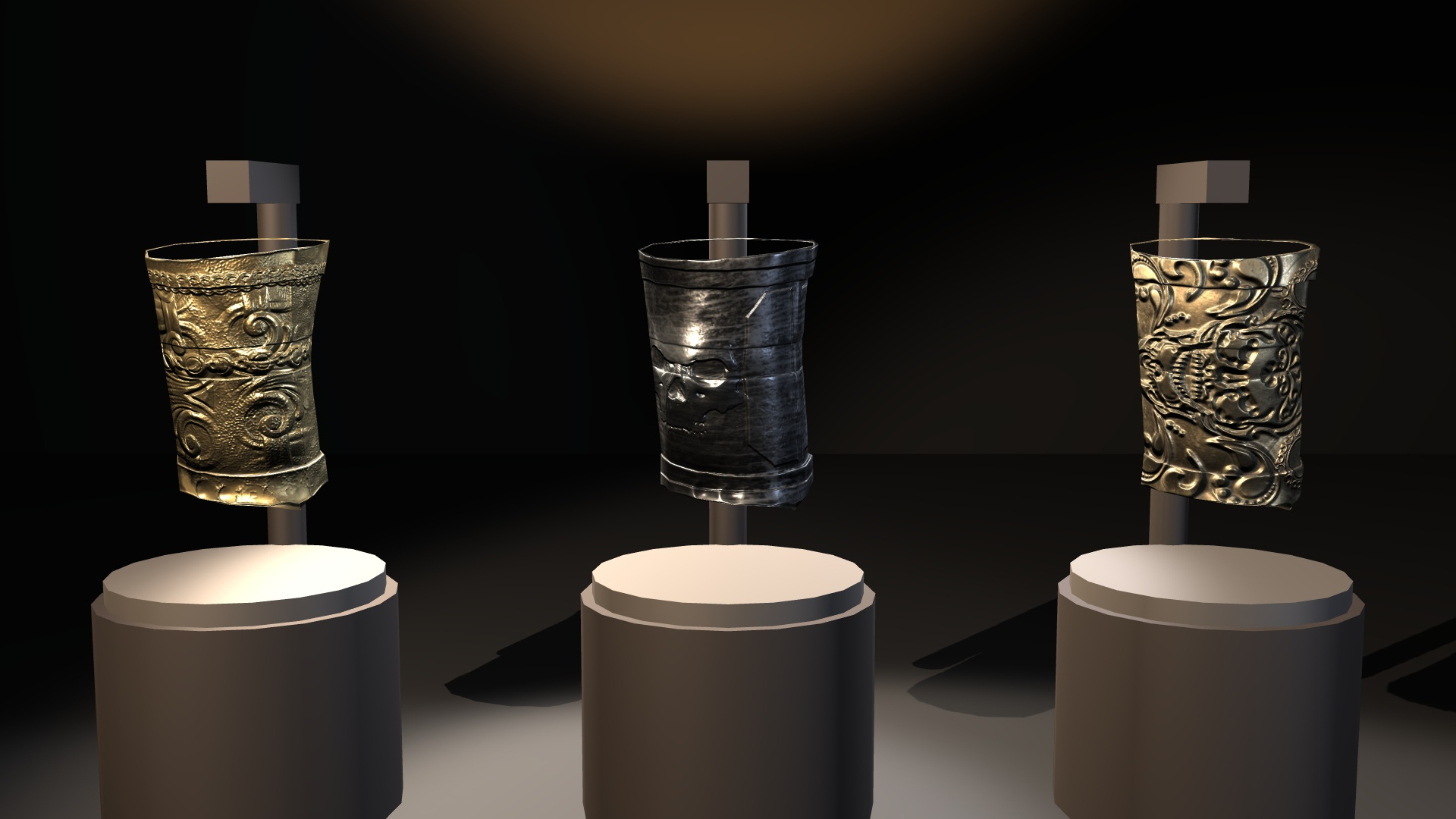 Fantasy Knight and Dark Bracers Pack 3D Model