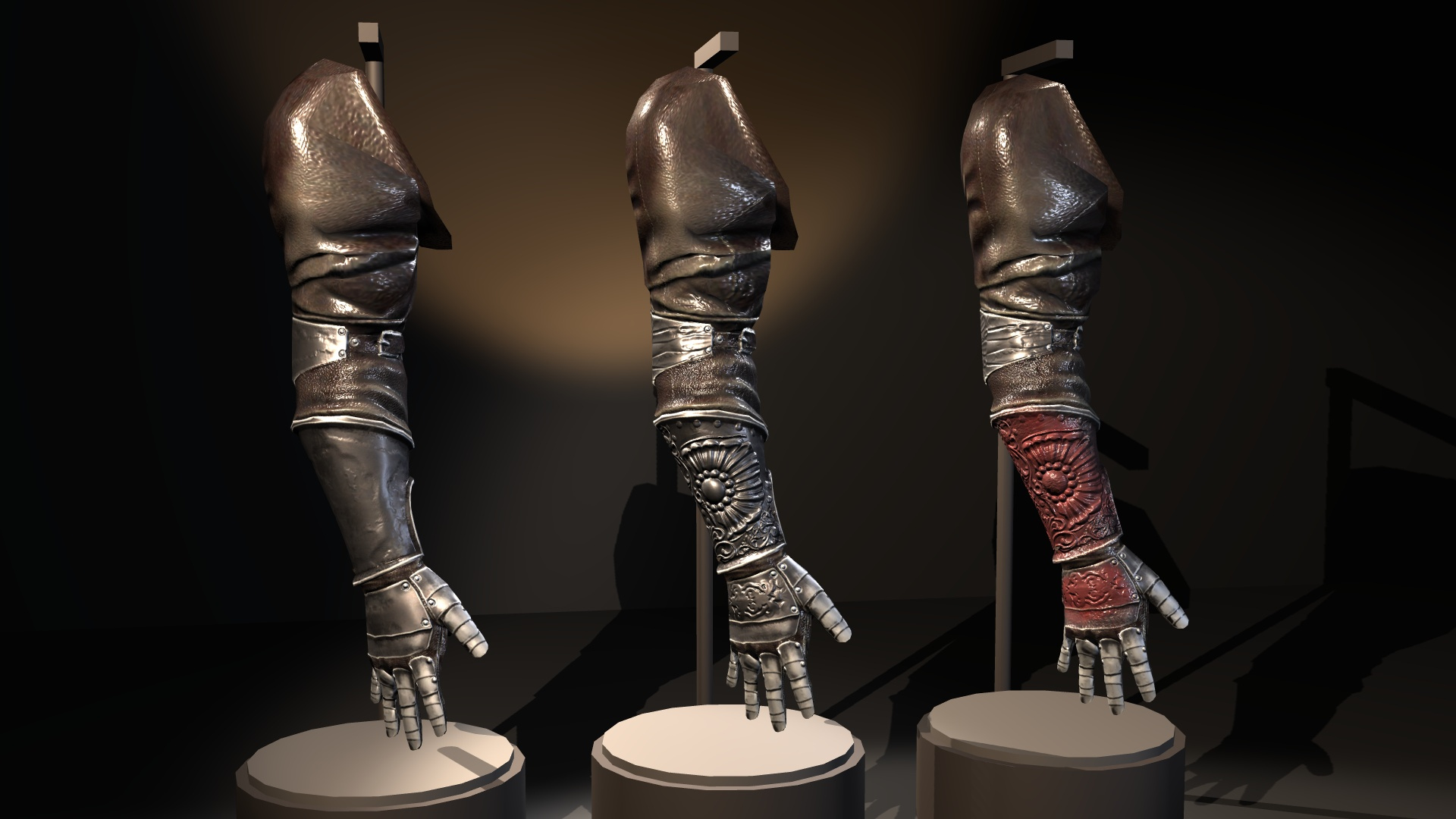 Fantasy Knight and Dark Bracers Pack 3D Model