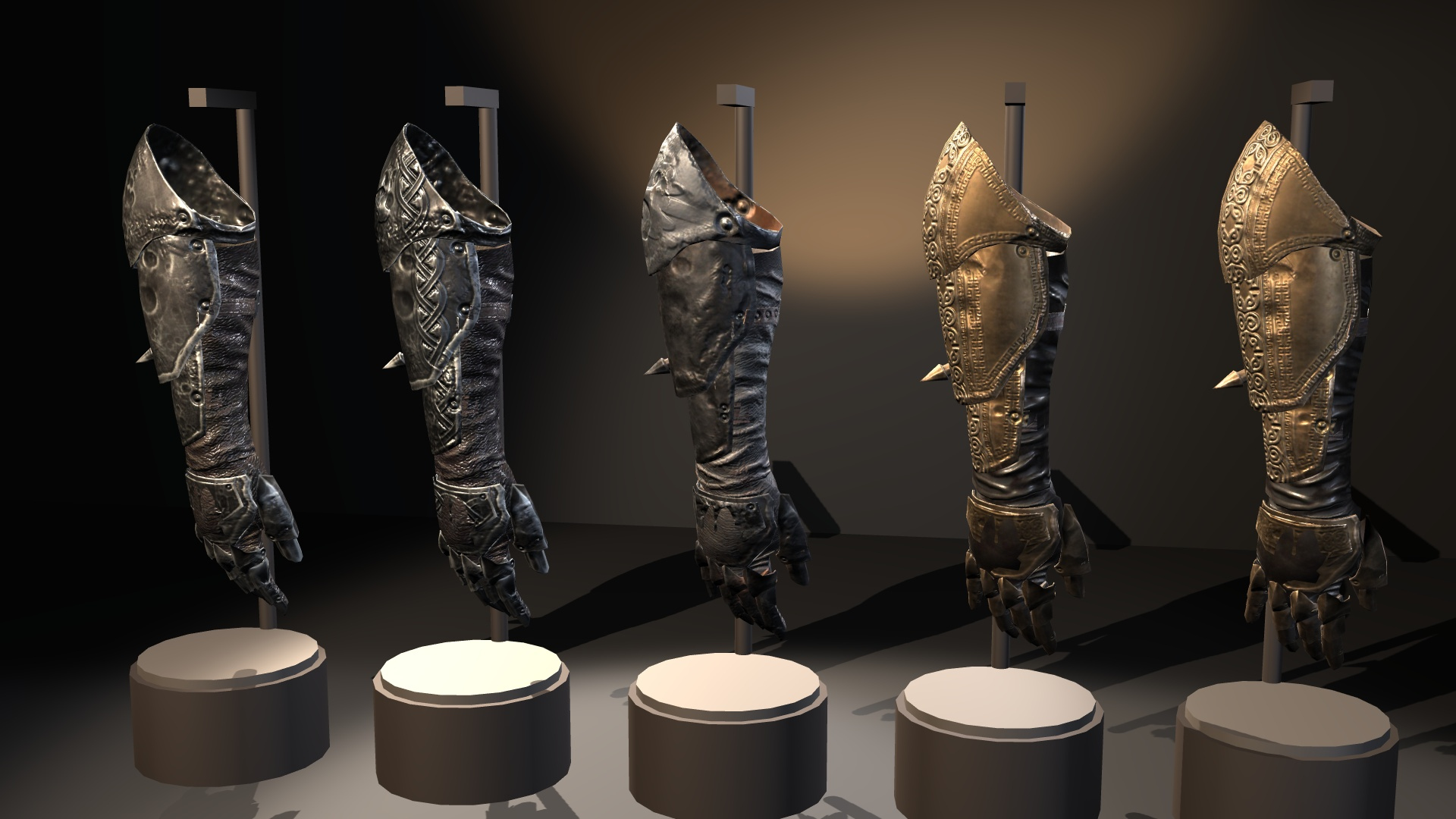 Fantasy Knight and Dark Bracers Pack 3D Model