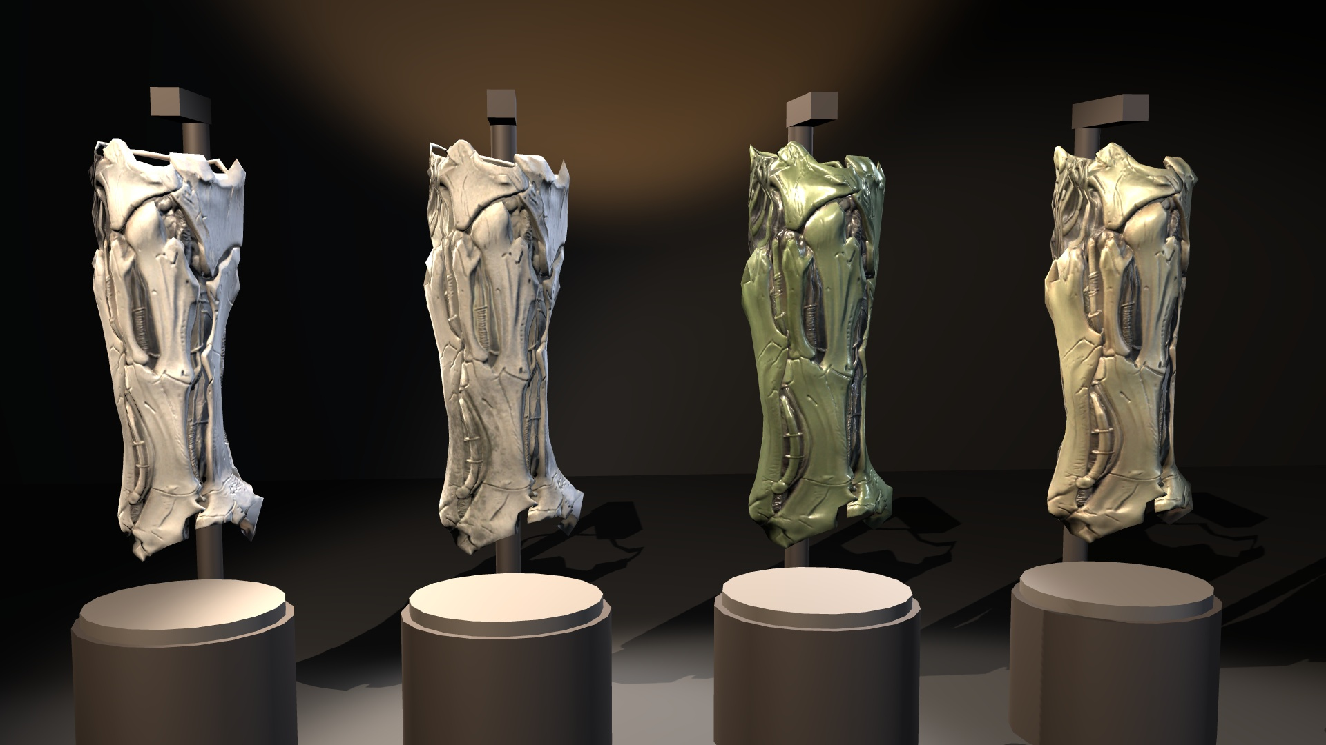 Fantasy Knight and Dark Bracers Pack 3D Model