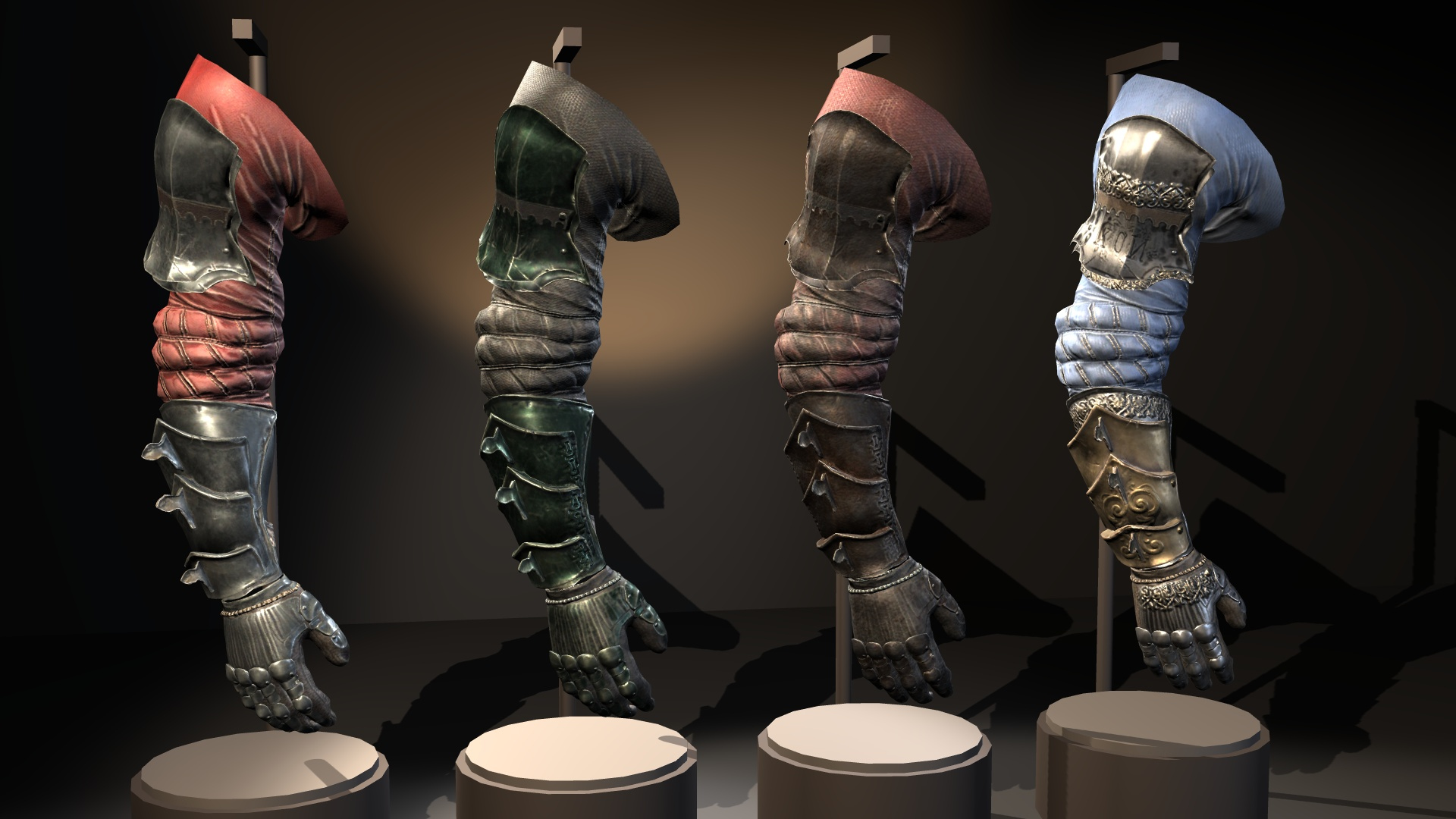 Fantasy Knight and Dark Bracers Pack 3D Model