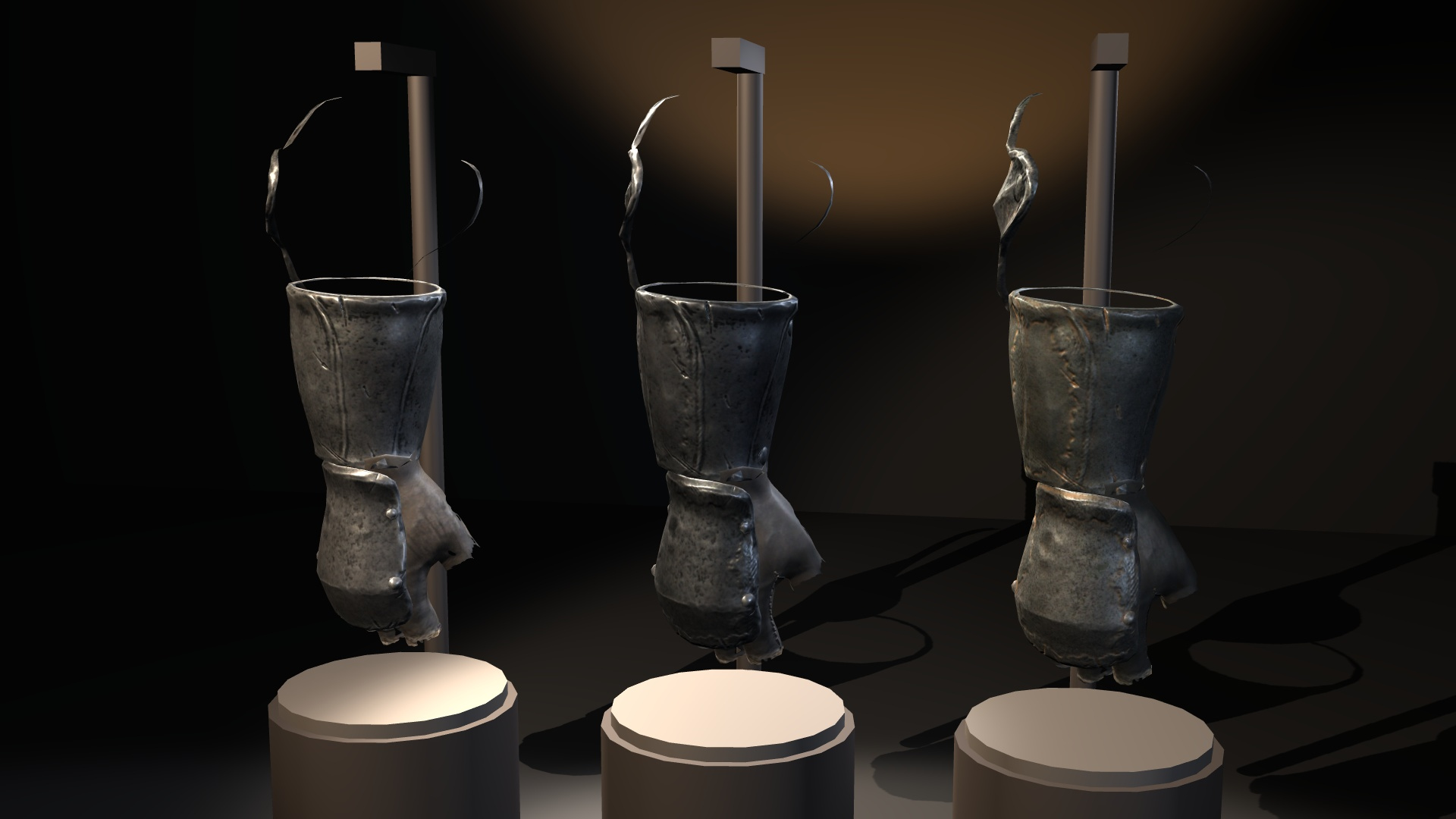 Fantasy Knight and Dark Bracers Pack 3D Model