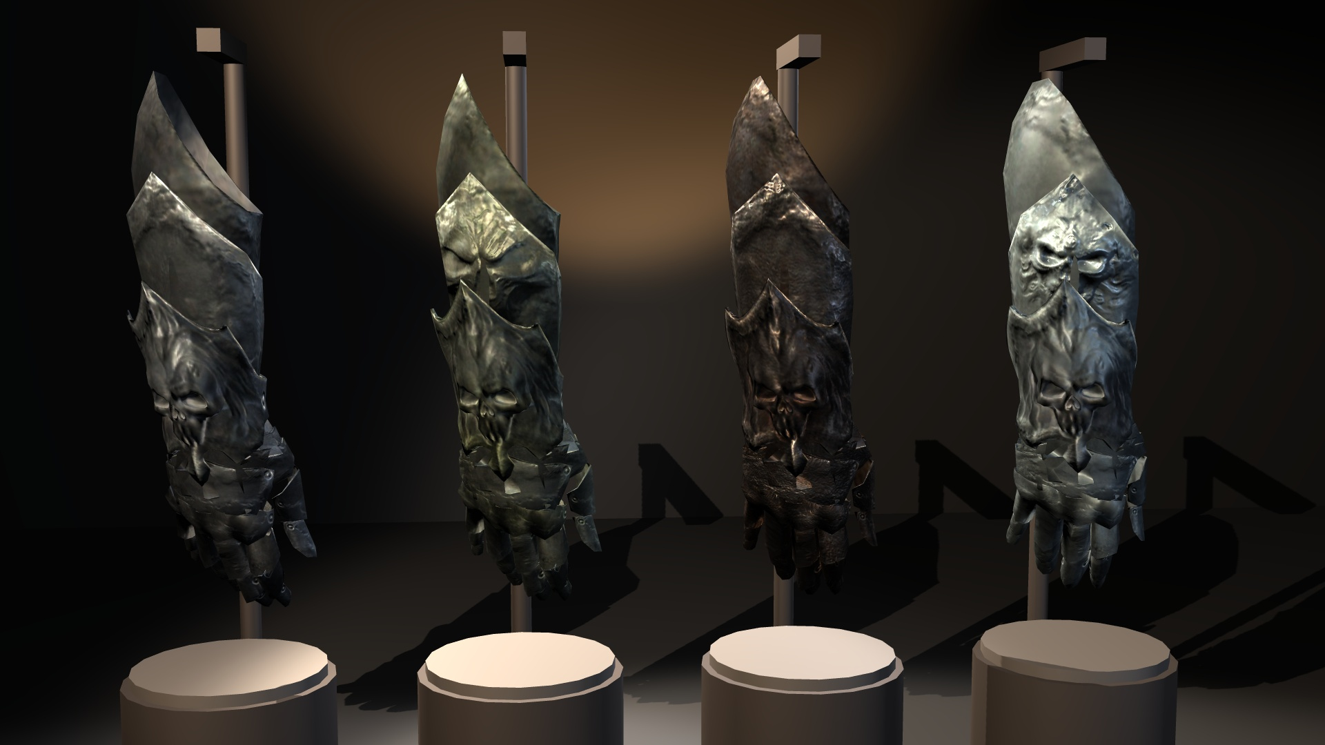 Fantasy Knight and Dark Bracers Pack 3D Model