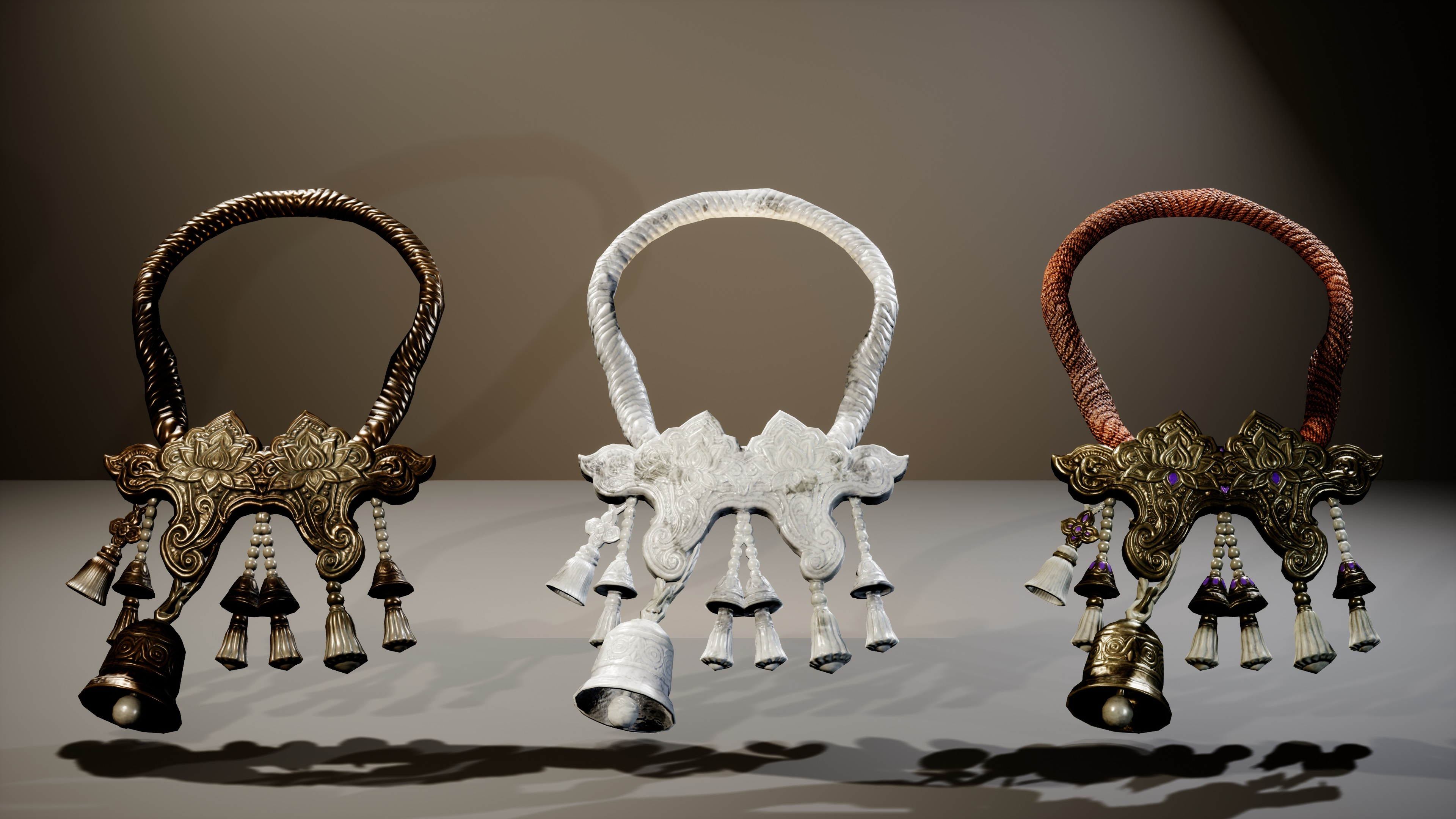 Fantasy Magic Amulets Pack 3D Model