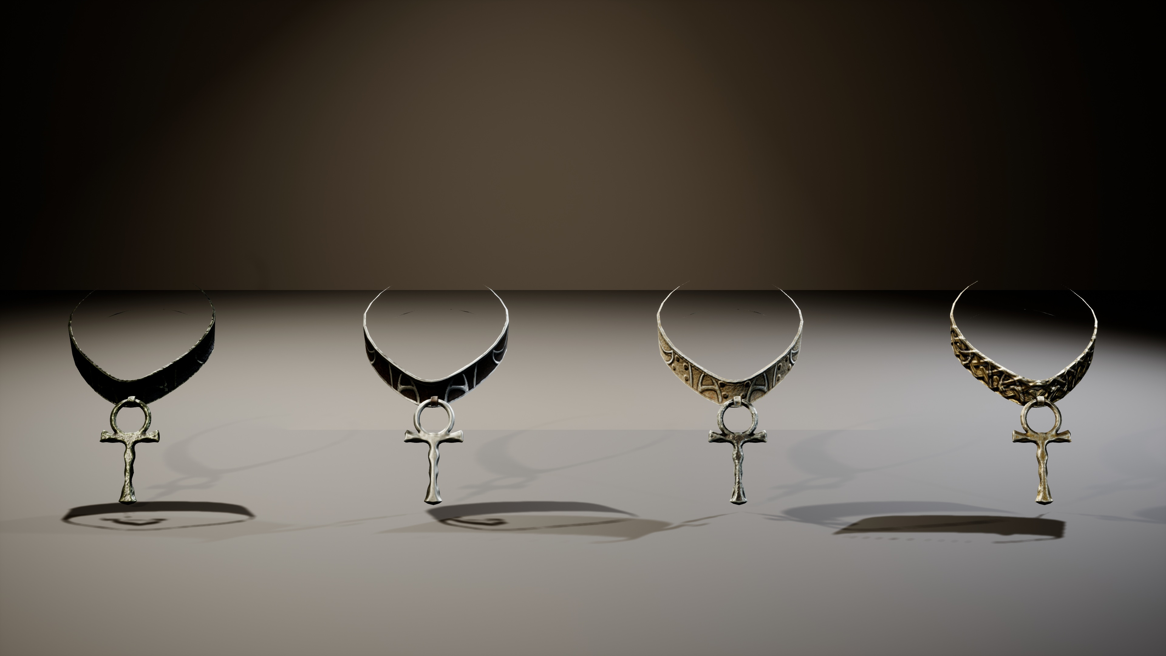 Fantasy Tribal Necklaces Pack 3D Model