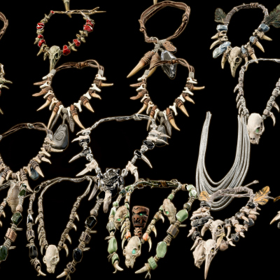 Fantasy Tribal Necklaces Pack 3D Model