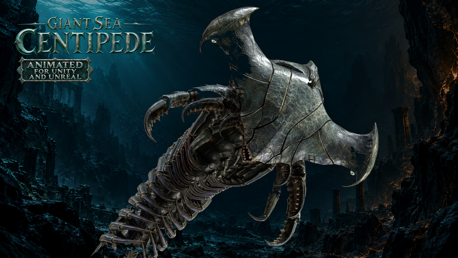Giant Sea Centipede 3D Model