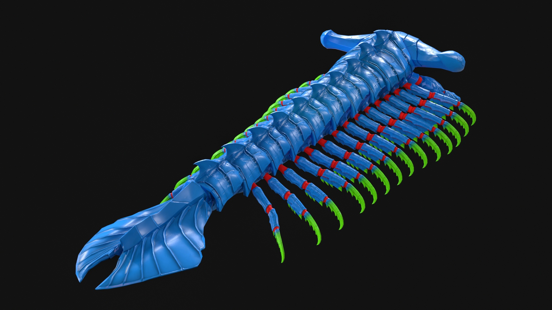 Giant Sea Centipede 3D Model