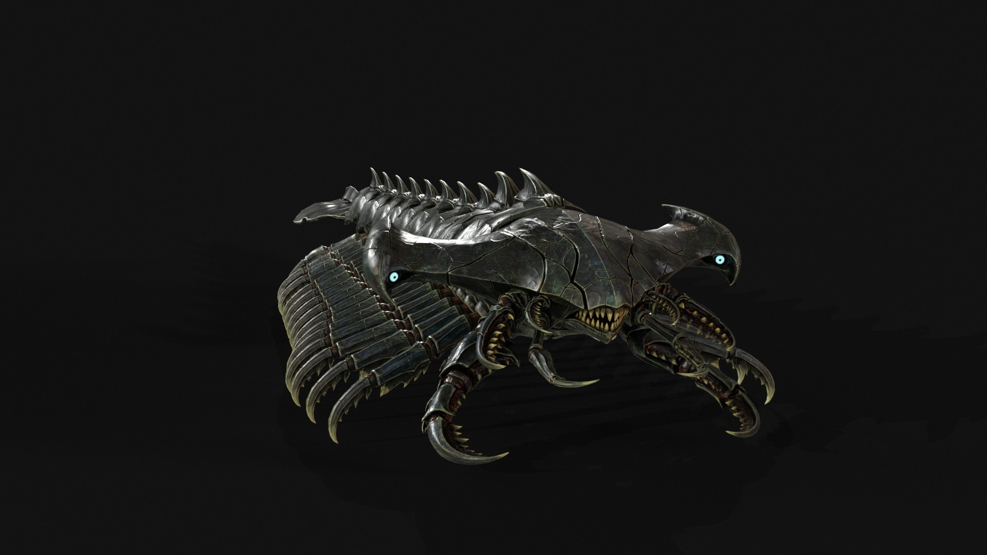 Giant Sea Centipede 3D Model