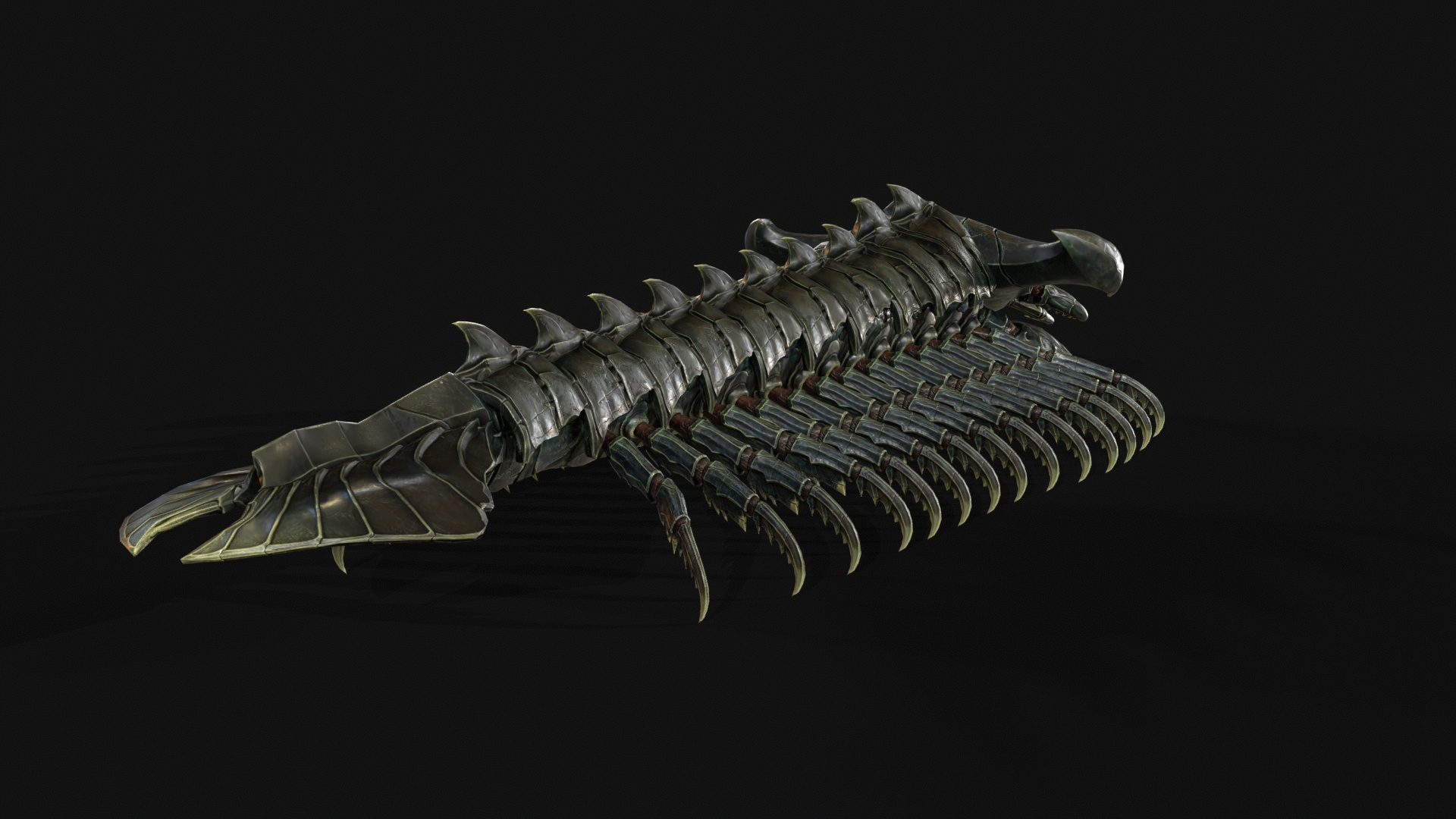 Giant Sea Centipede 3D Model