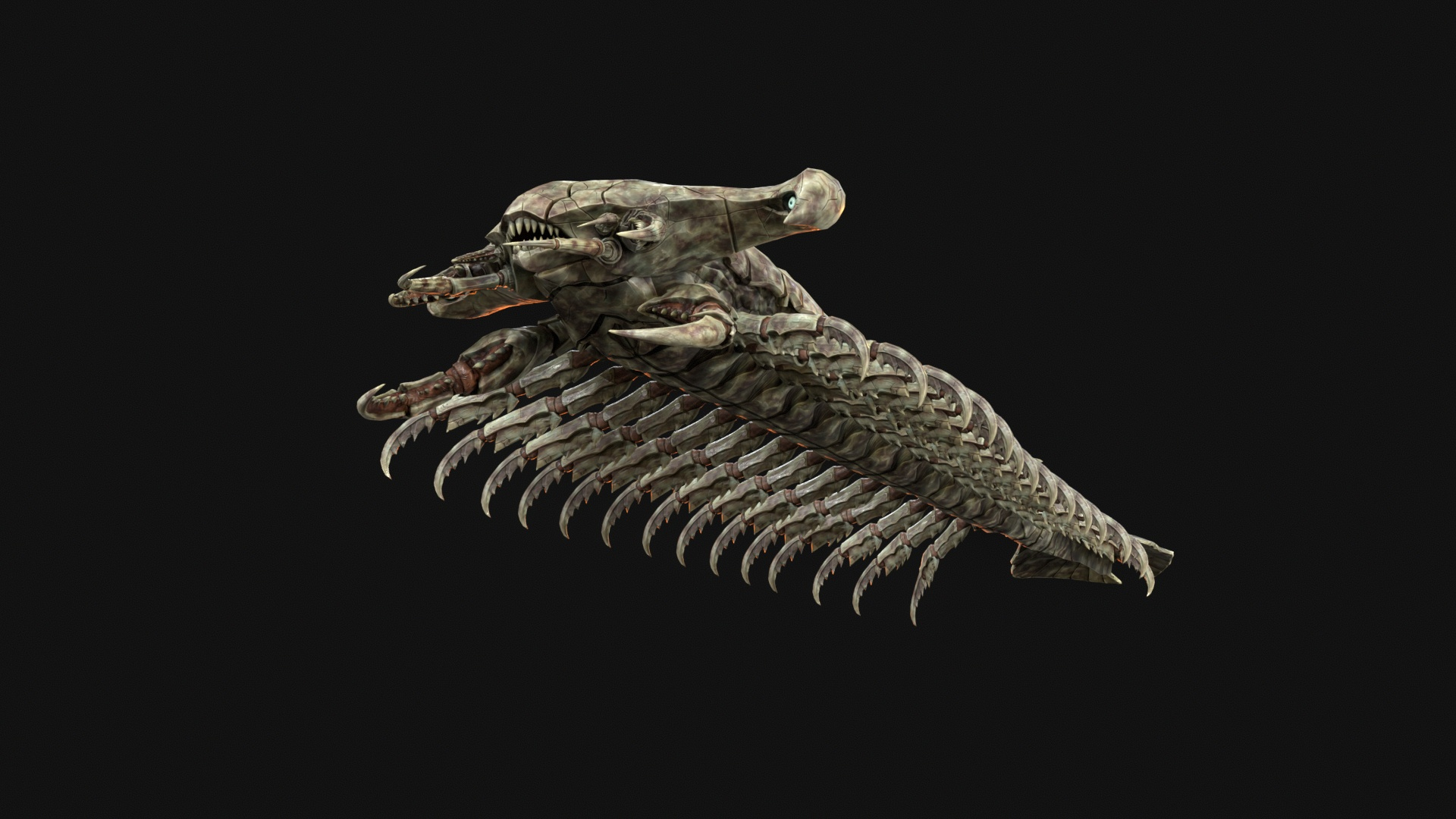 Giant Sea Centipede 3D Model