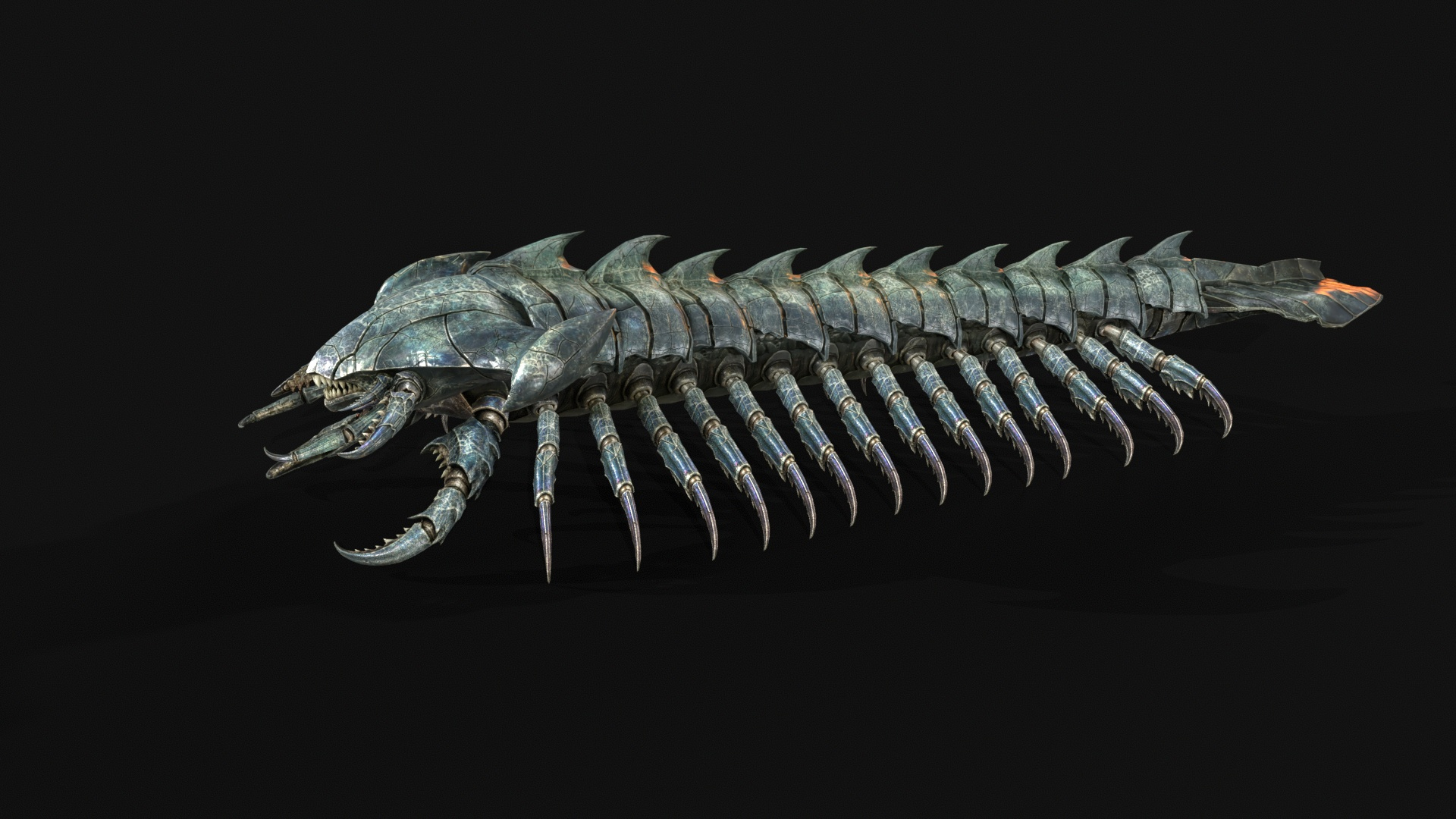 Giant Sea Centipede 3D Model