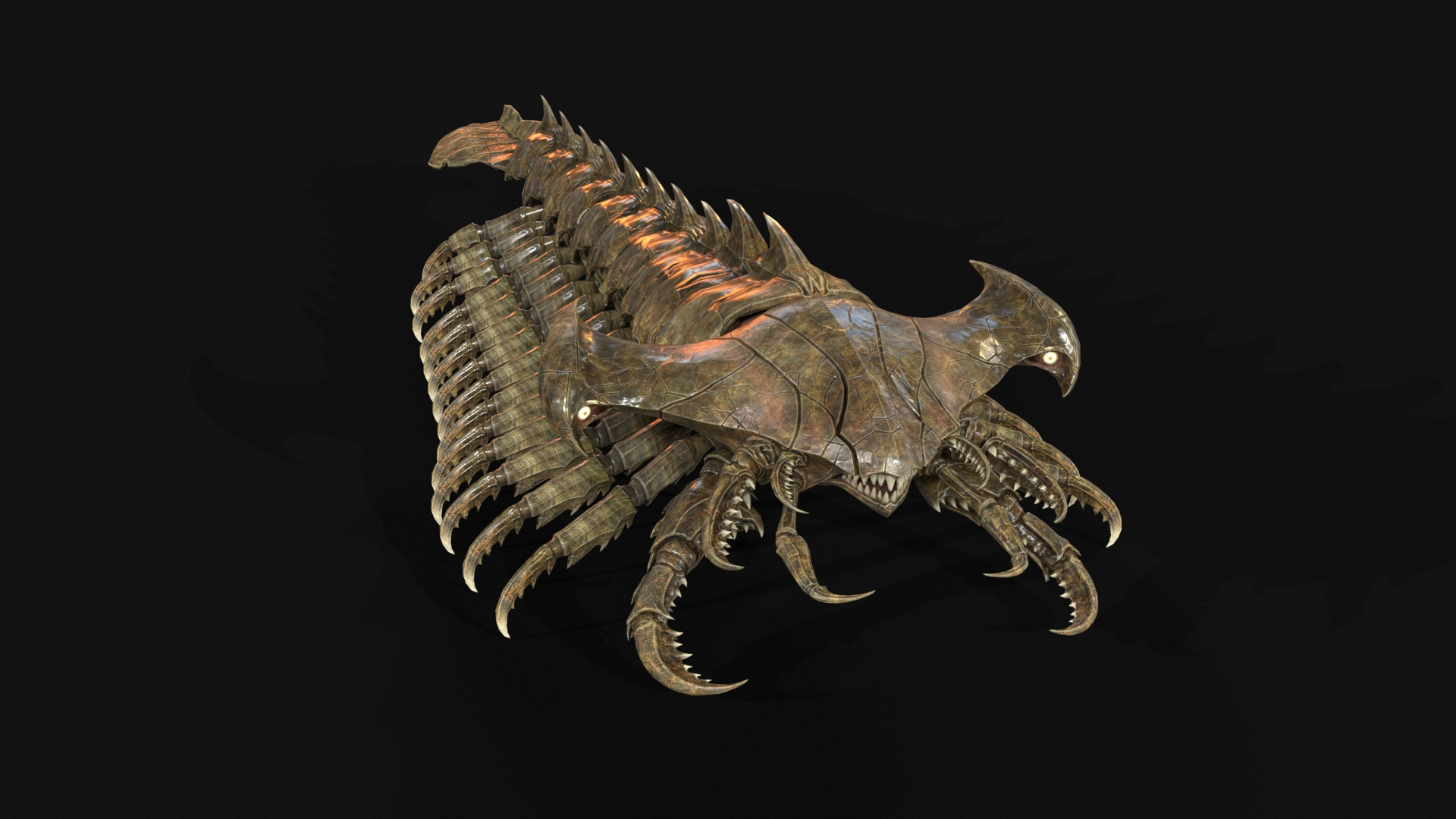 Giant Sea Centipede 3D Model