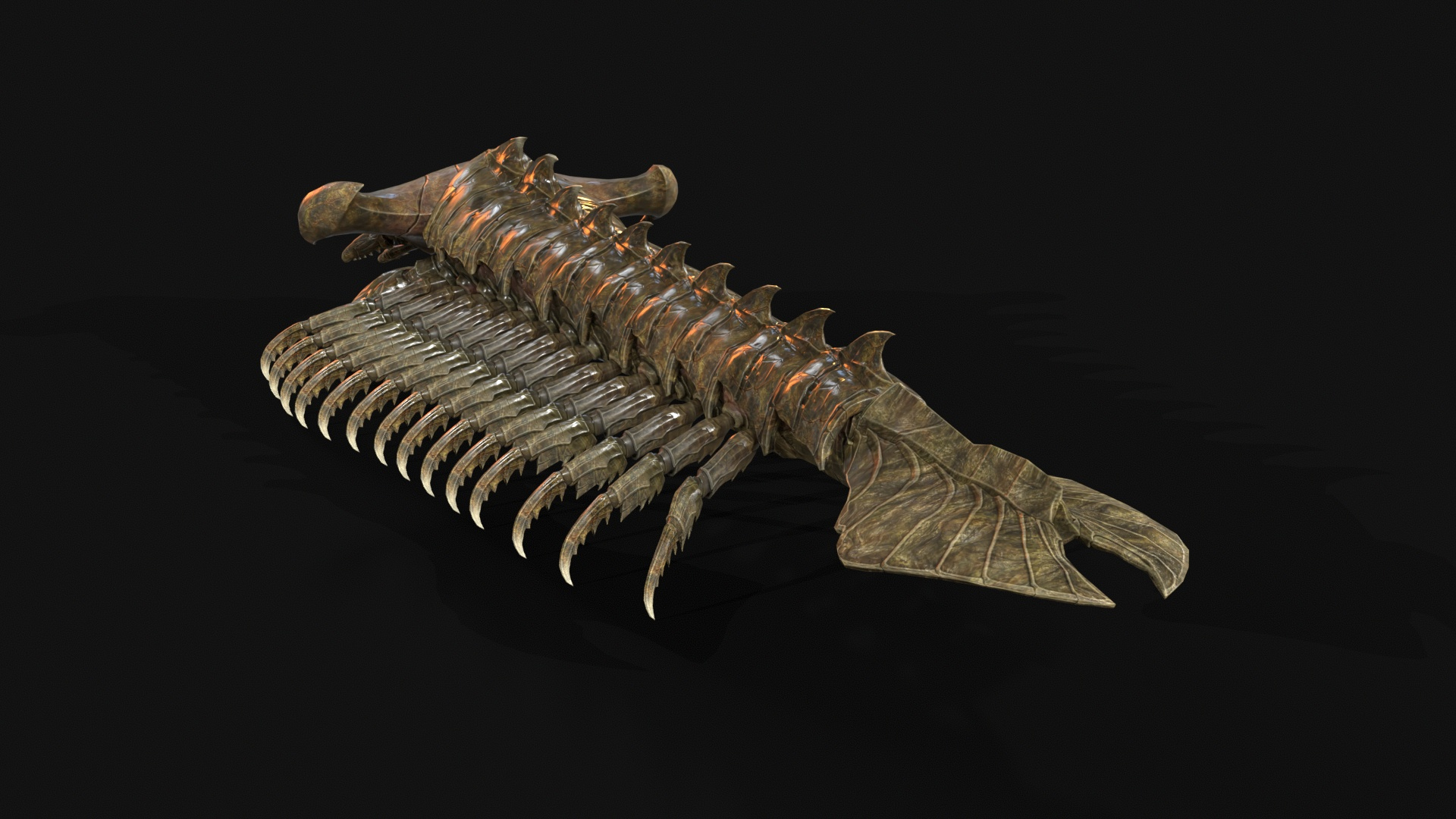 Giant Sea Centipede 3D Model