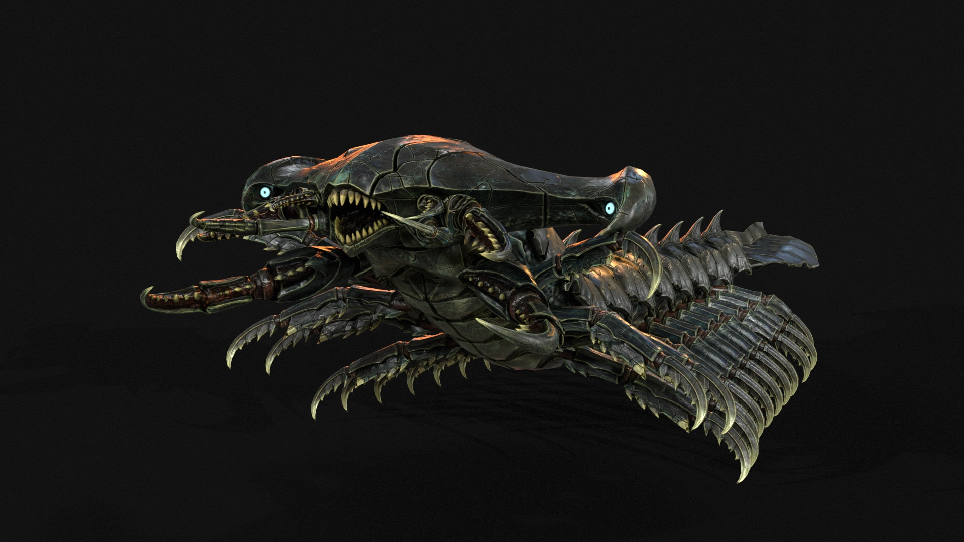 Giant Sea Centipede 3D Model