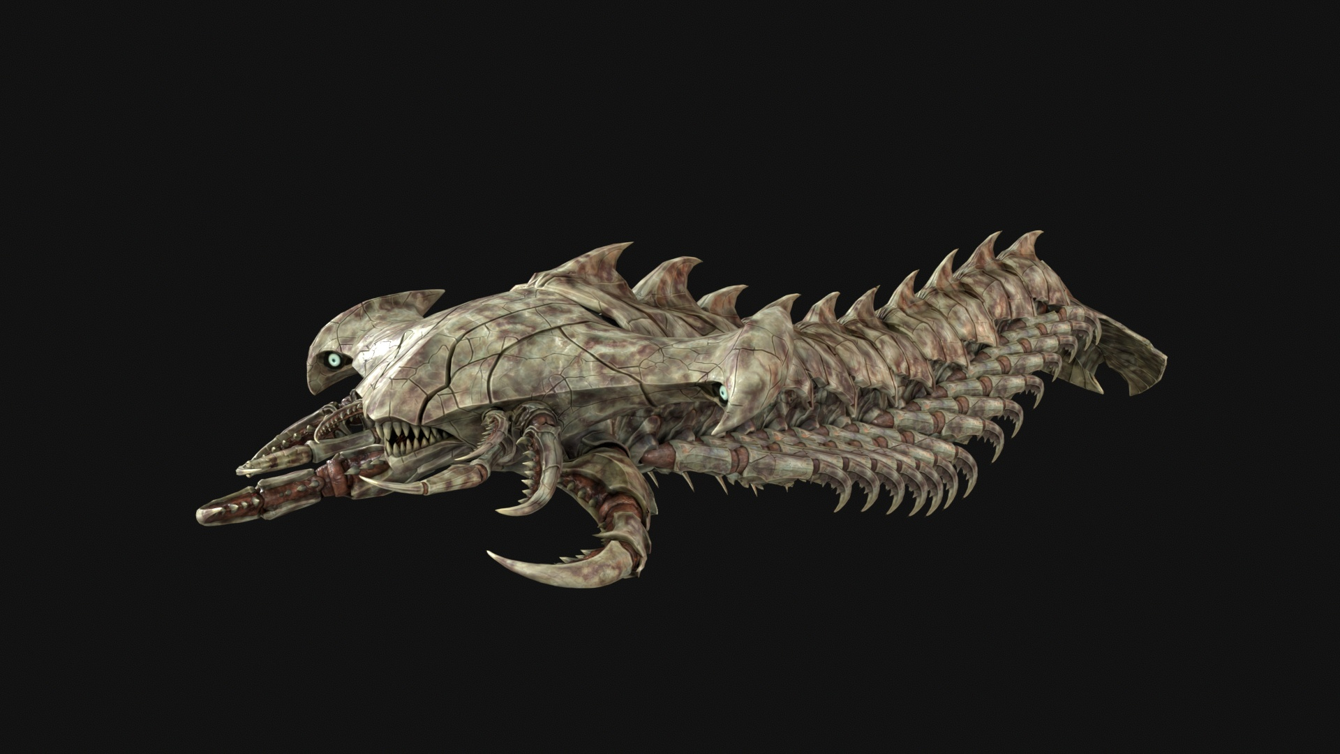 Giant Sea Centipede 3D Model