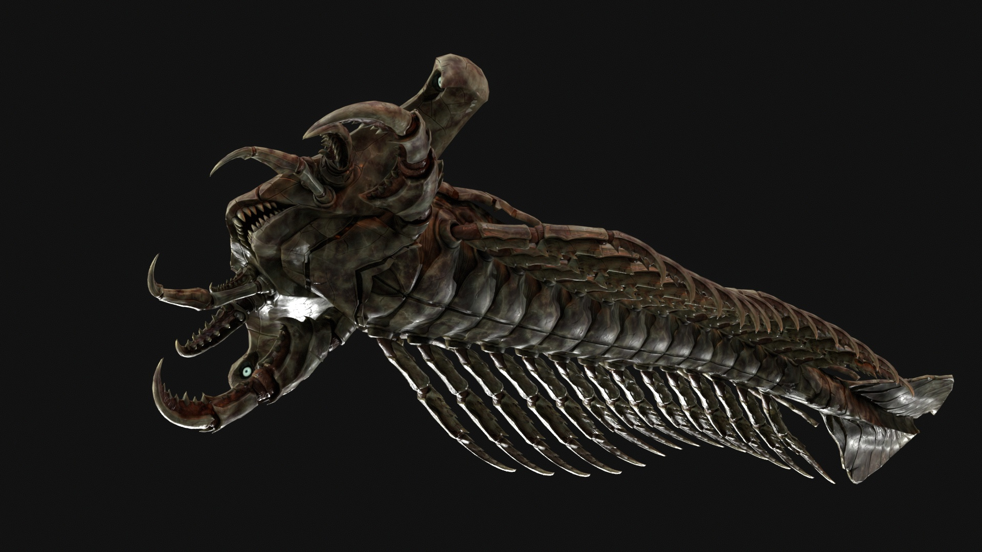 Giant Sea Centipede 3D Model