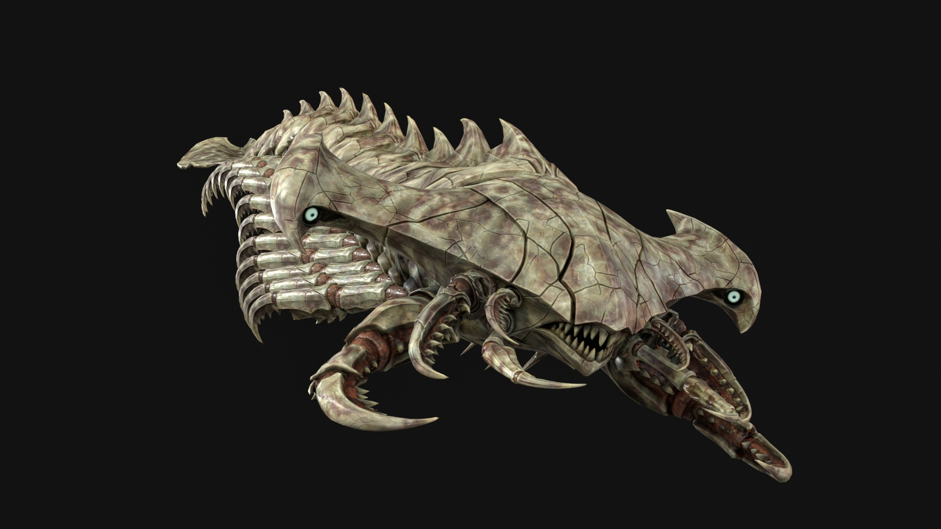 Giant Sea Centipede 3D Model