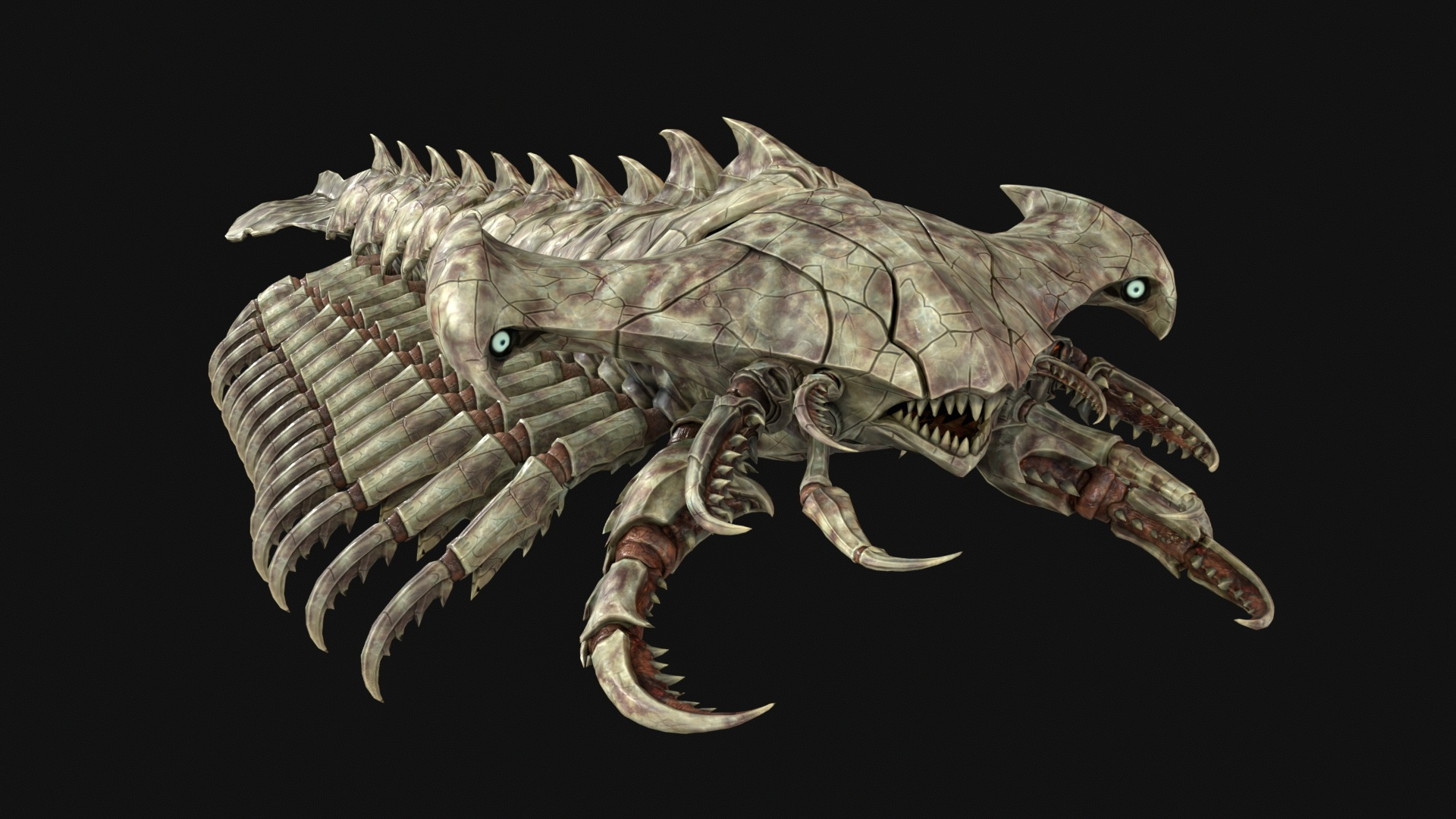 Giant Sea Centipede 3D Model