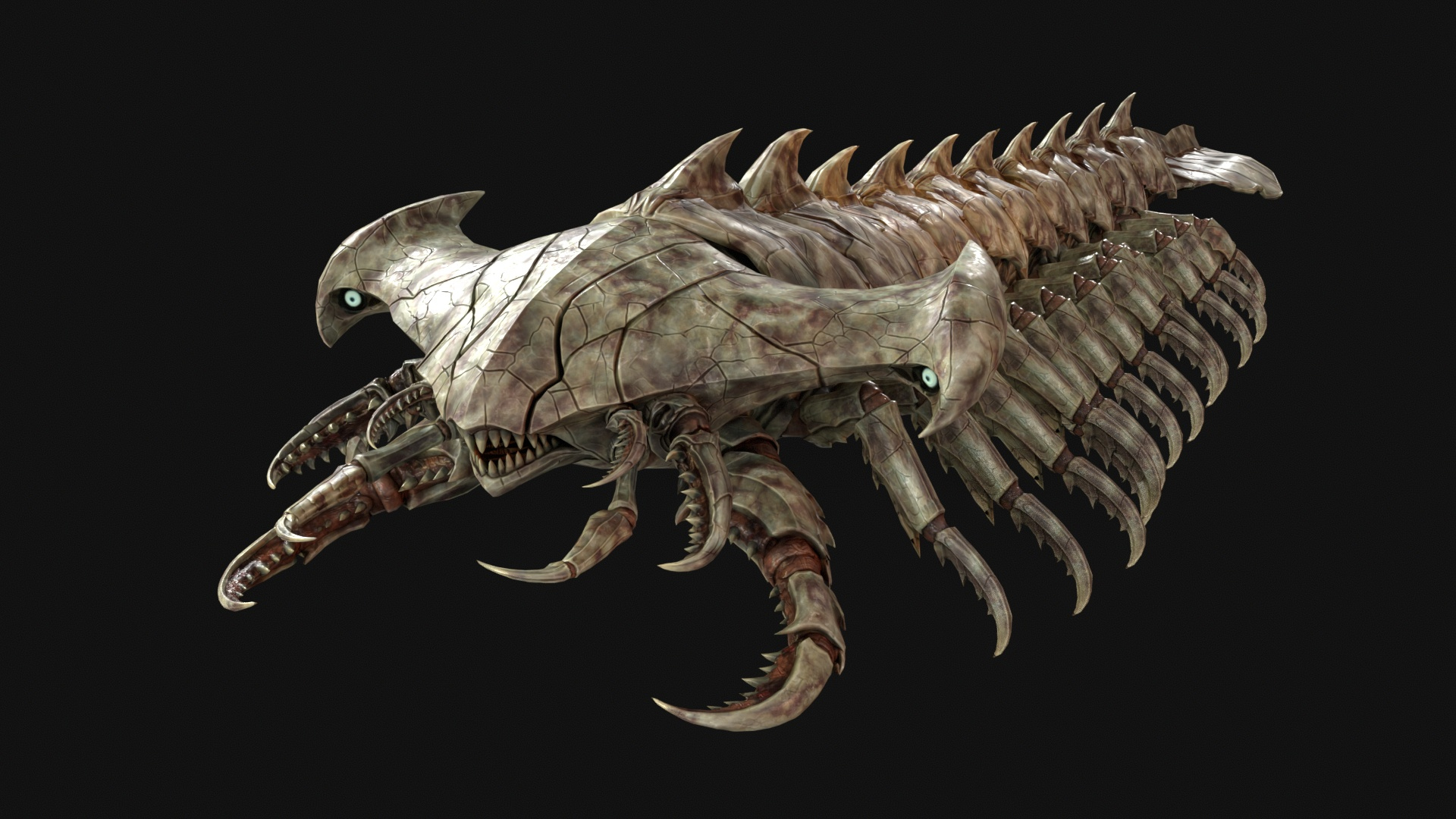 Giant Sea Centipede 3D Model