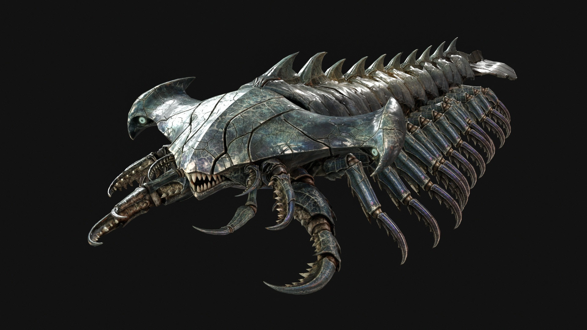 Giant Sea Centipede 3D Model