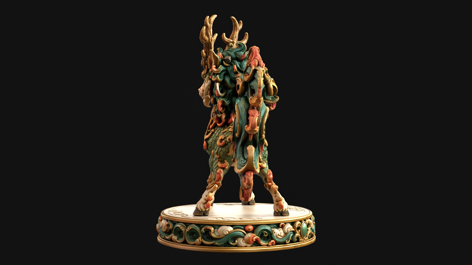 Kirin Mythical Guardian 3D Print Ready Figurine 3D Model