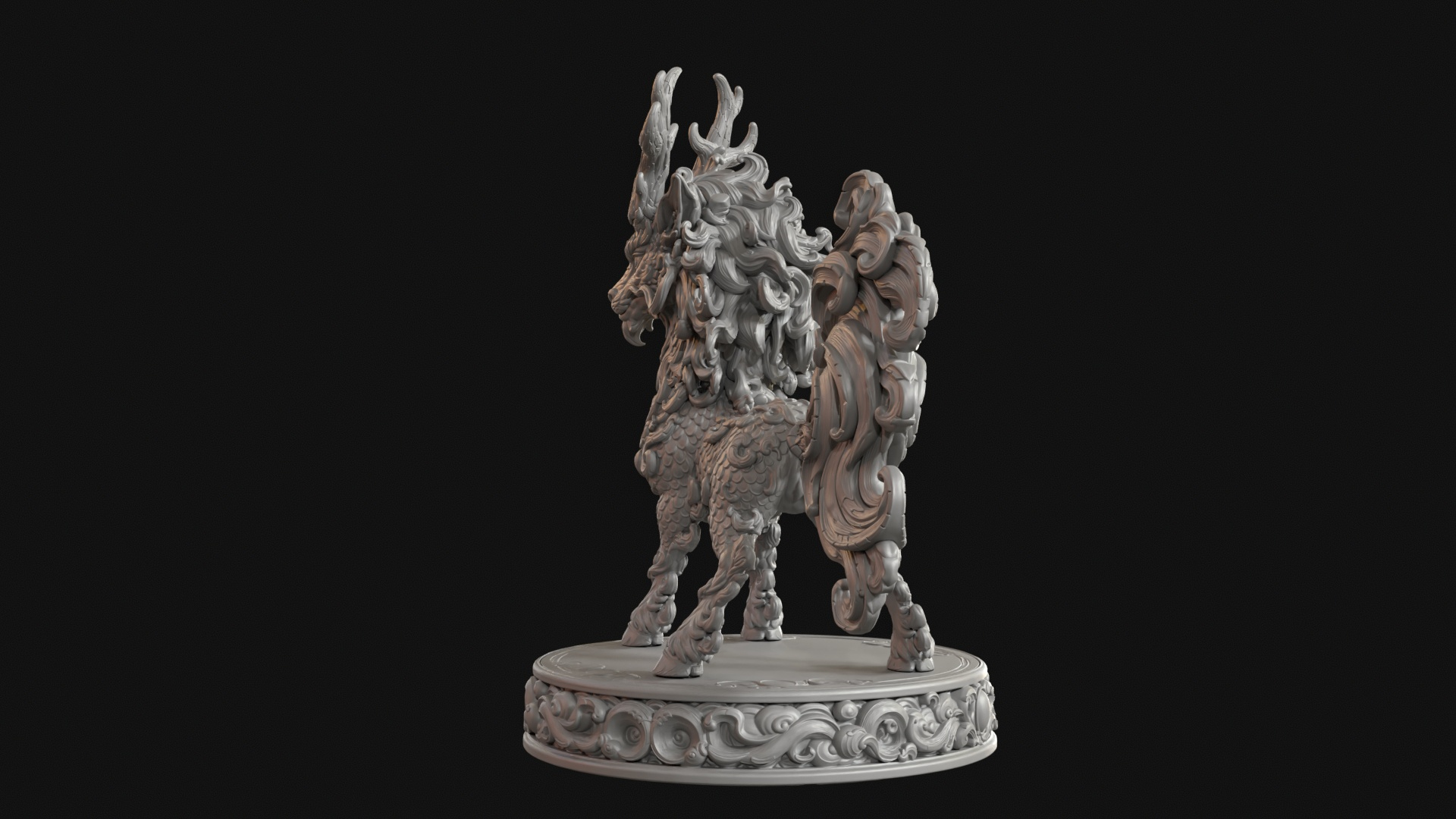 Kirin Mythical Guardian 3D Print Ready Figurine 3D Model