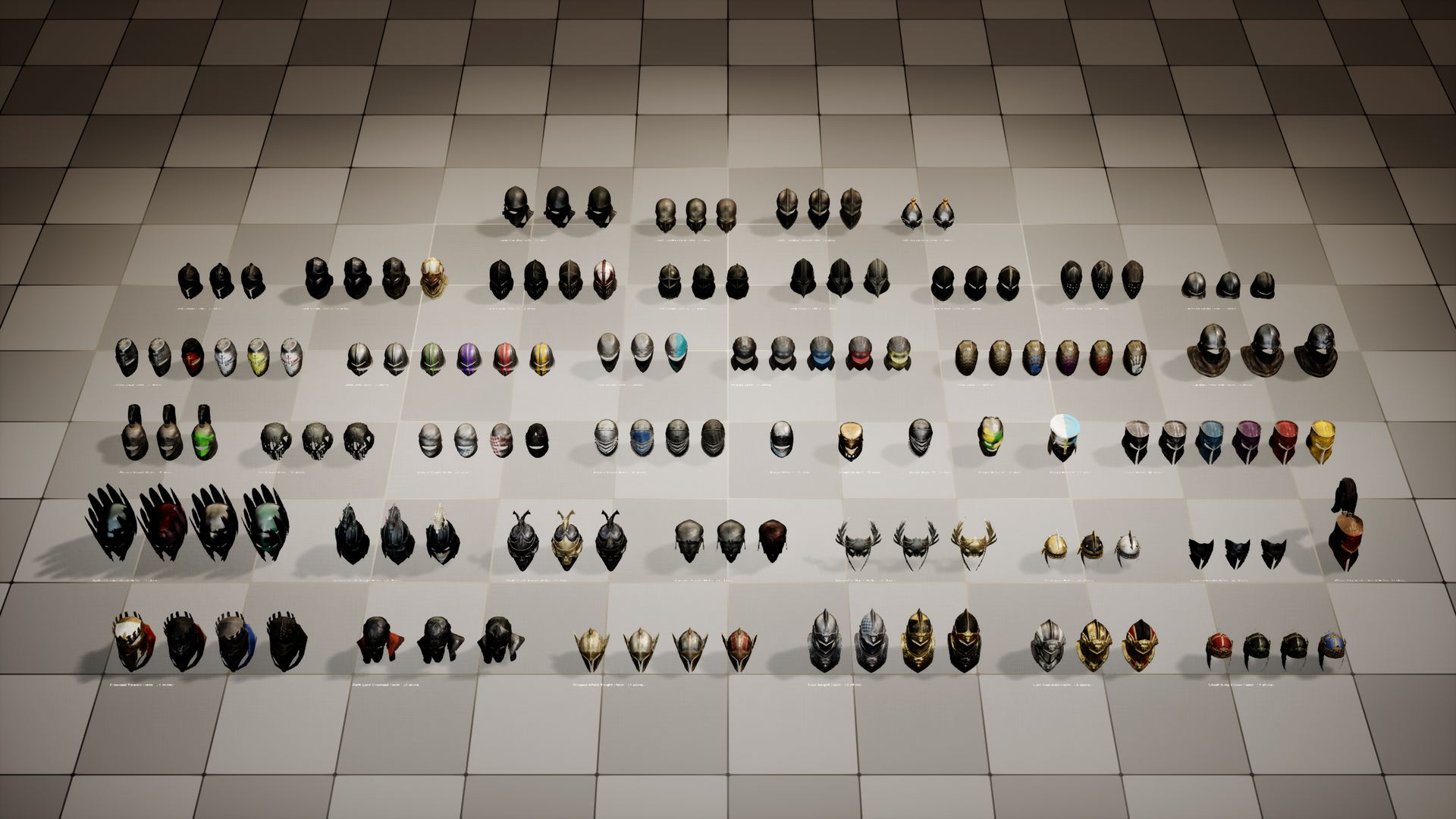 Medieval Fantasy Helmets Pack 3D Model