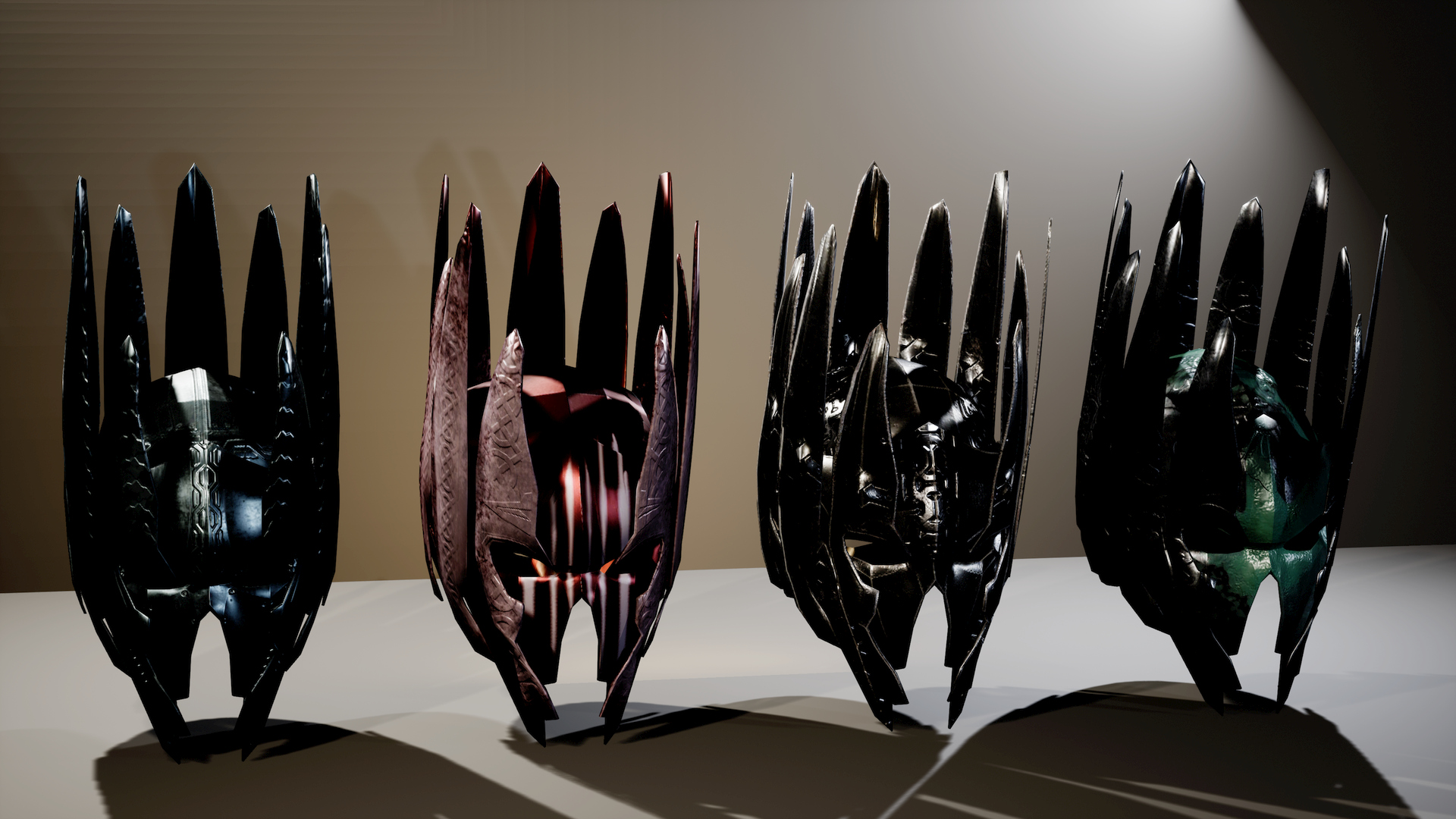 Medieval Fantasy Helmets Pack 3D Model