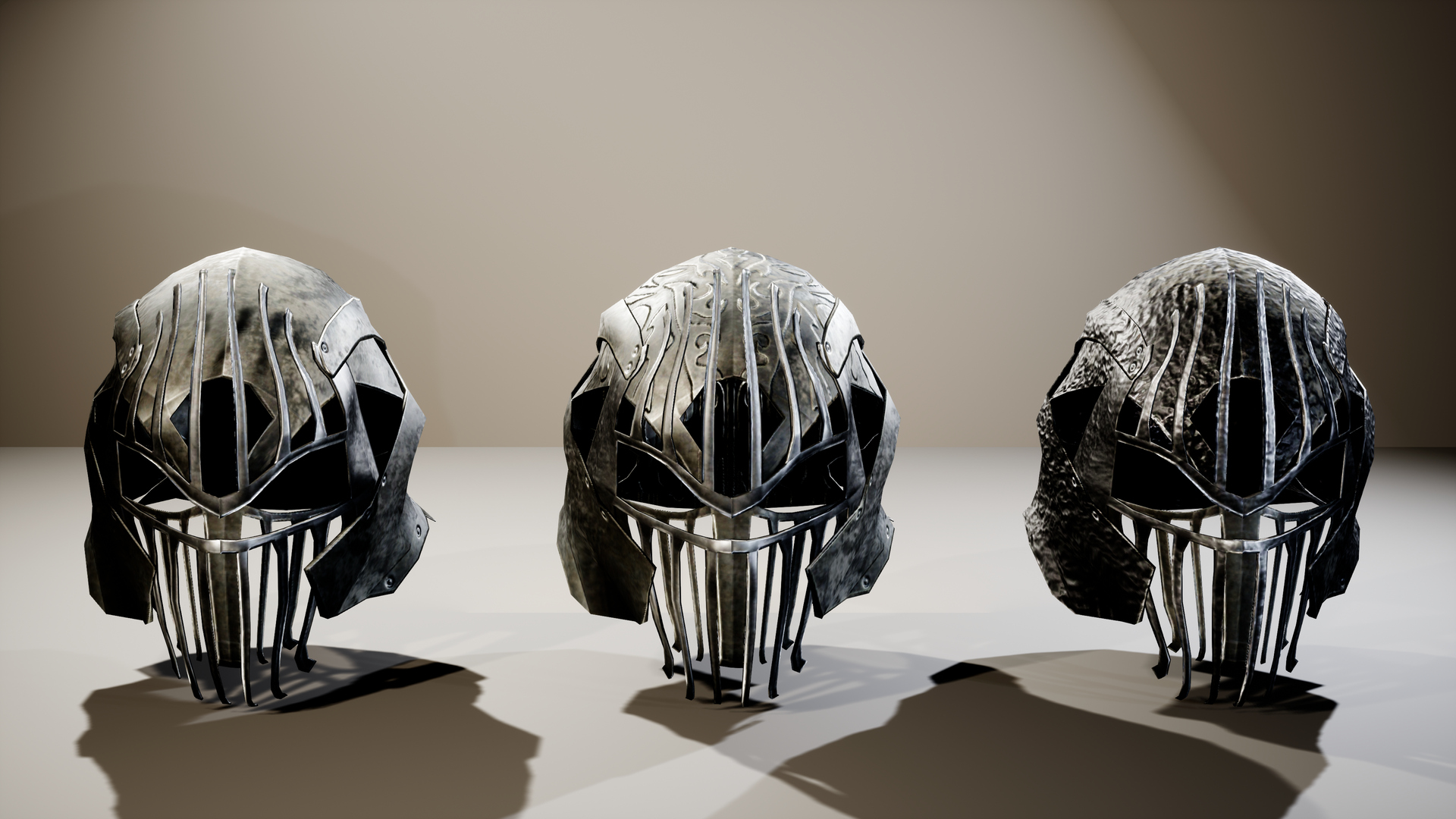 Medieval Fantasy Helmets Pack 3D Model