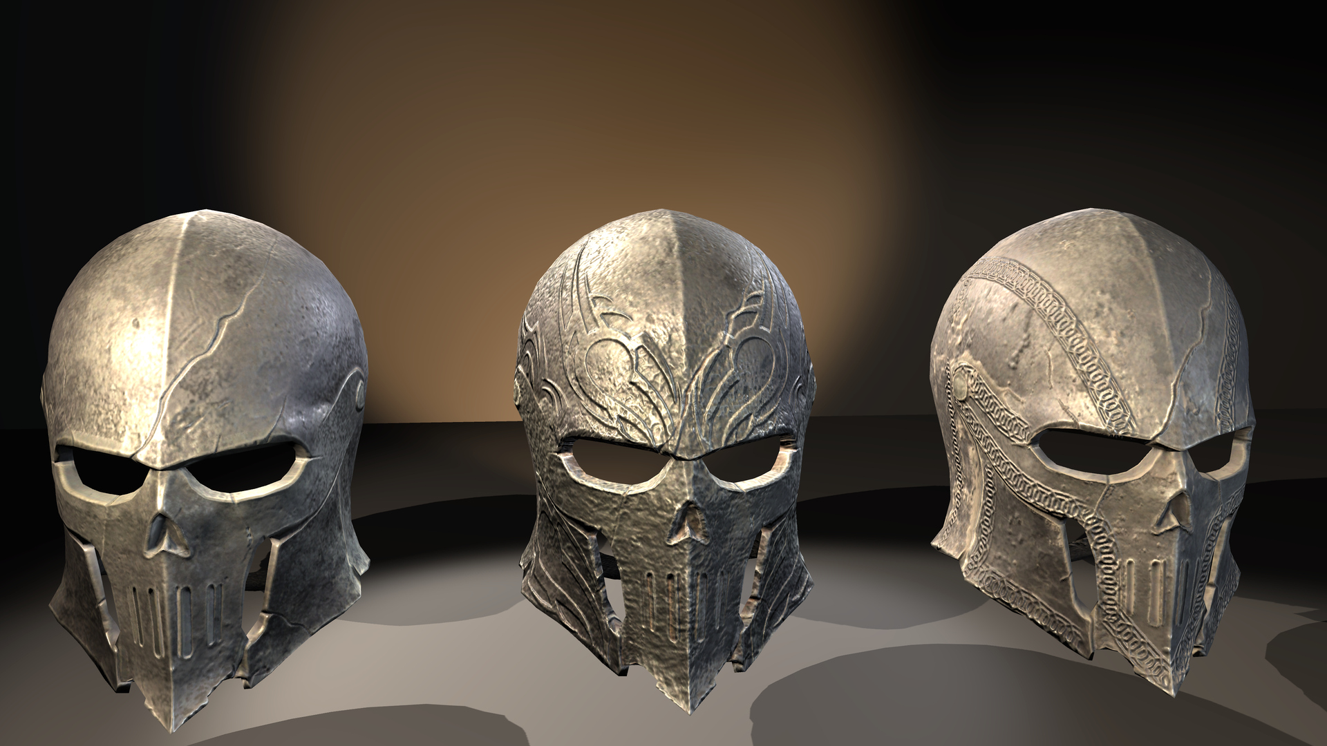 Medieval Fantasy Helmets Pack 3D Model