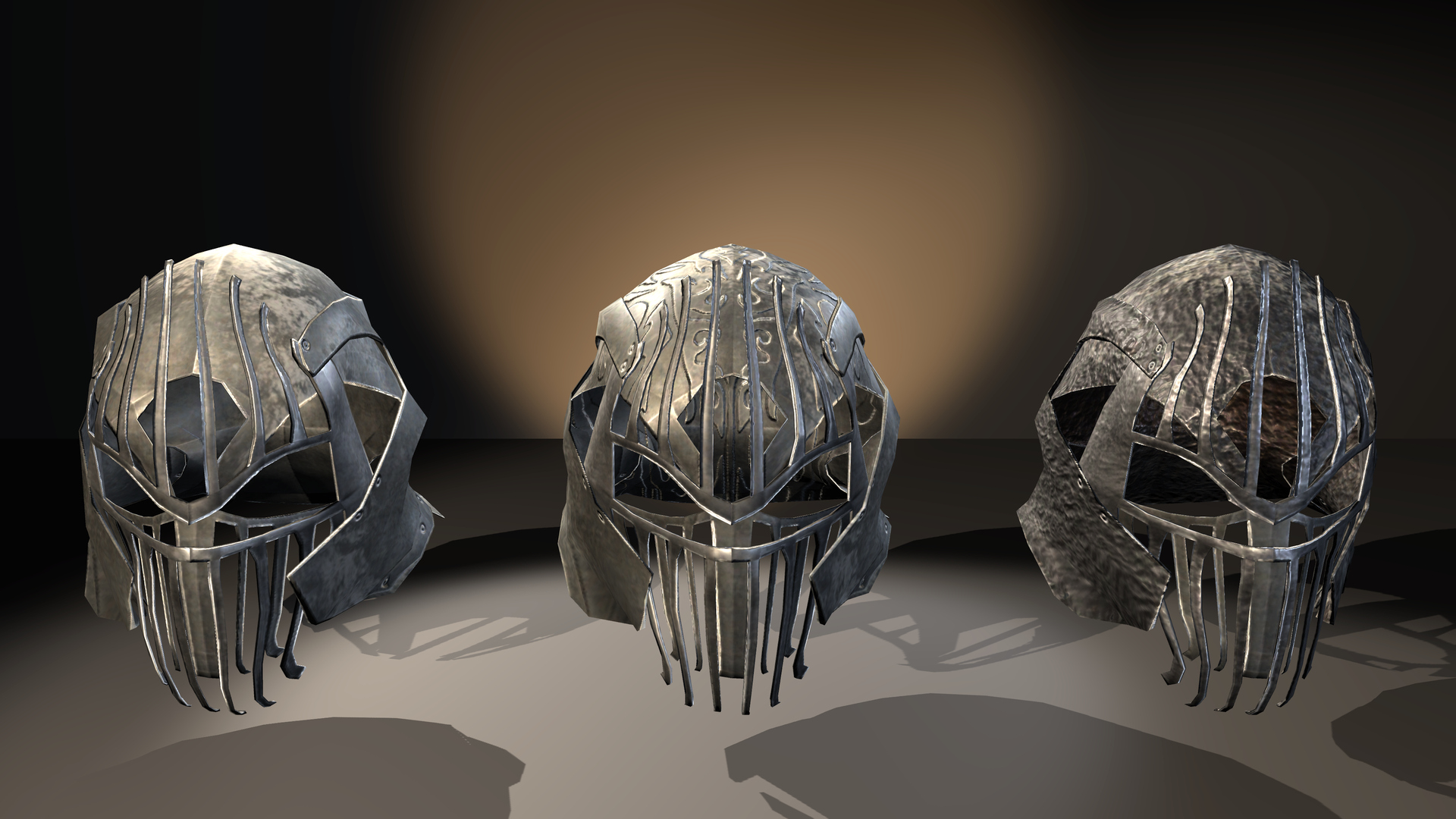 Medieval Fantasy Helmets Pack 3D Model