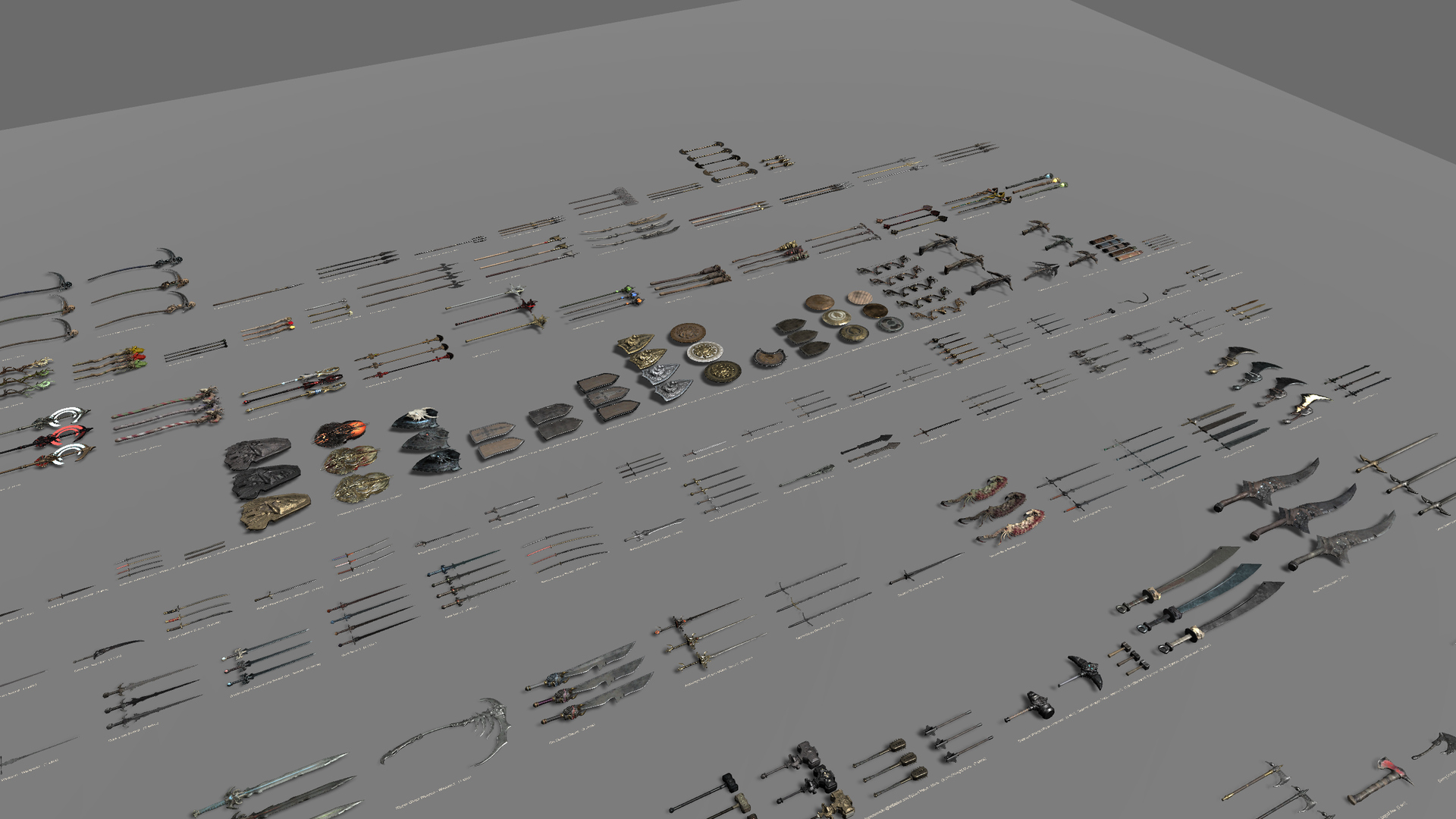 Medieval Fantasy Weapons Mega Pack 3D Model