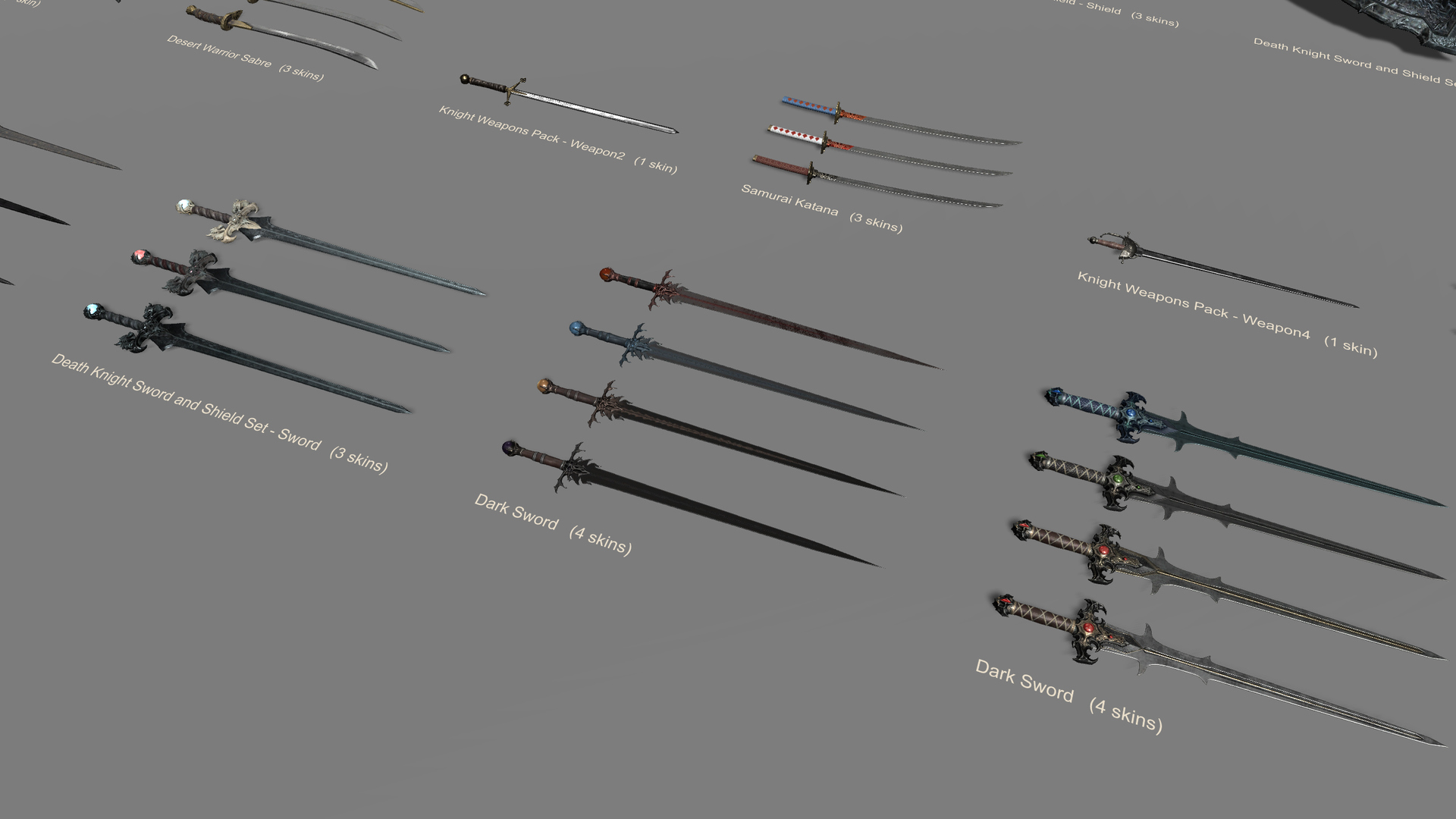 Medieval Fantasy Weapons Mega Pack 3D Model