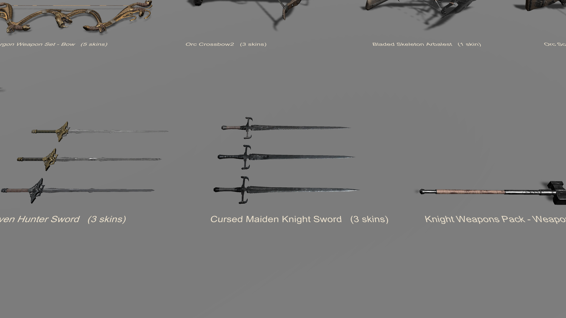 Medieval Fantasy Weapons Mega Pack 3D Model