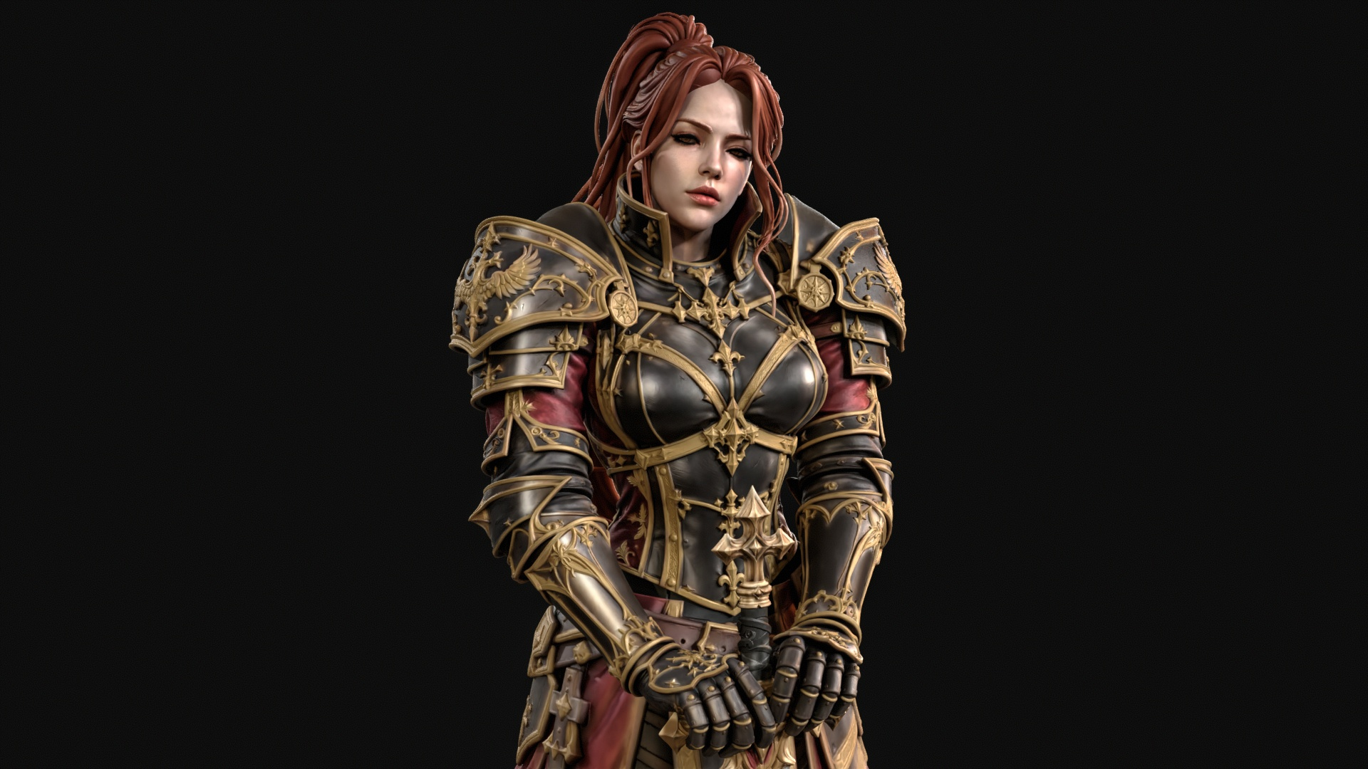 Samurai Woman 3D Print Ready Figurine 3D Model
